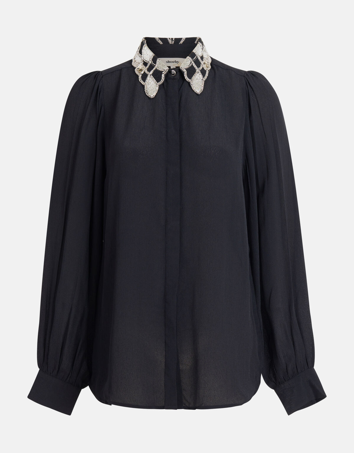 Bluse mit Kragen Schwarz von Fred SHOEBY WOMEN