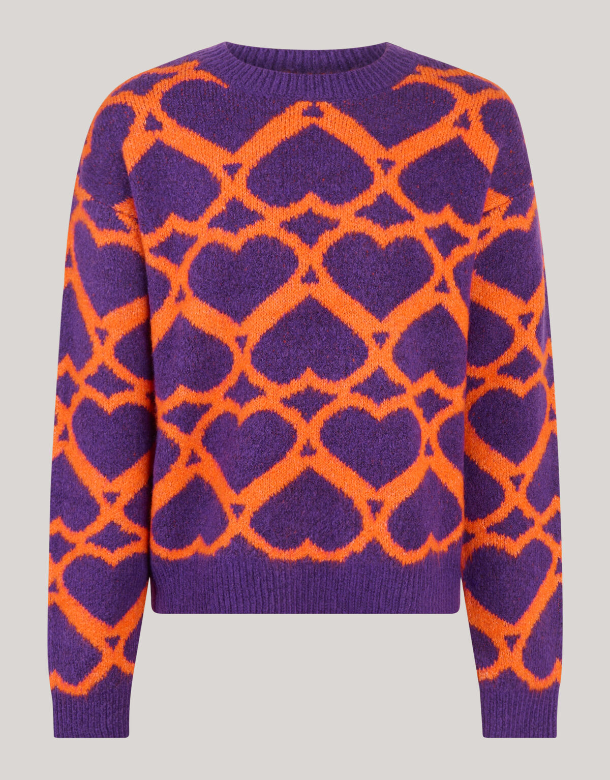 Lila Pullover mit Herzmotiv By Furmey SHOEBY GIRLS