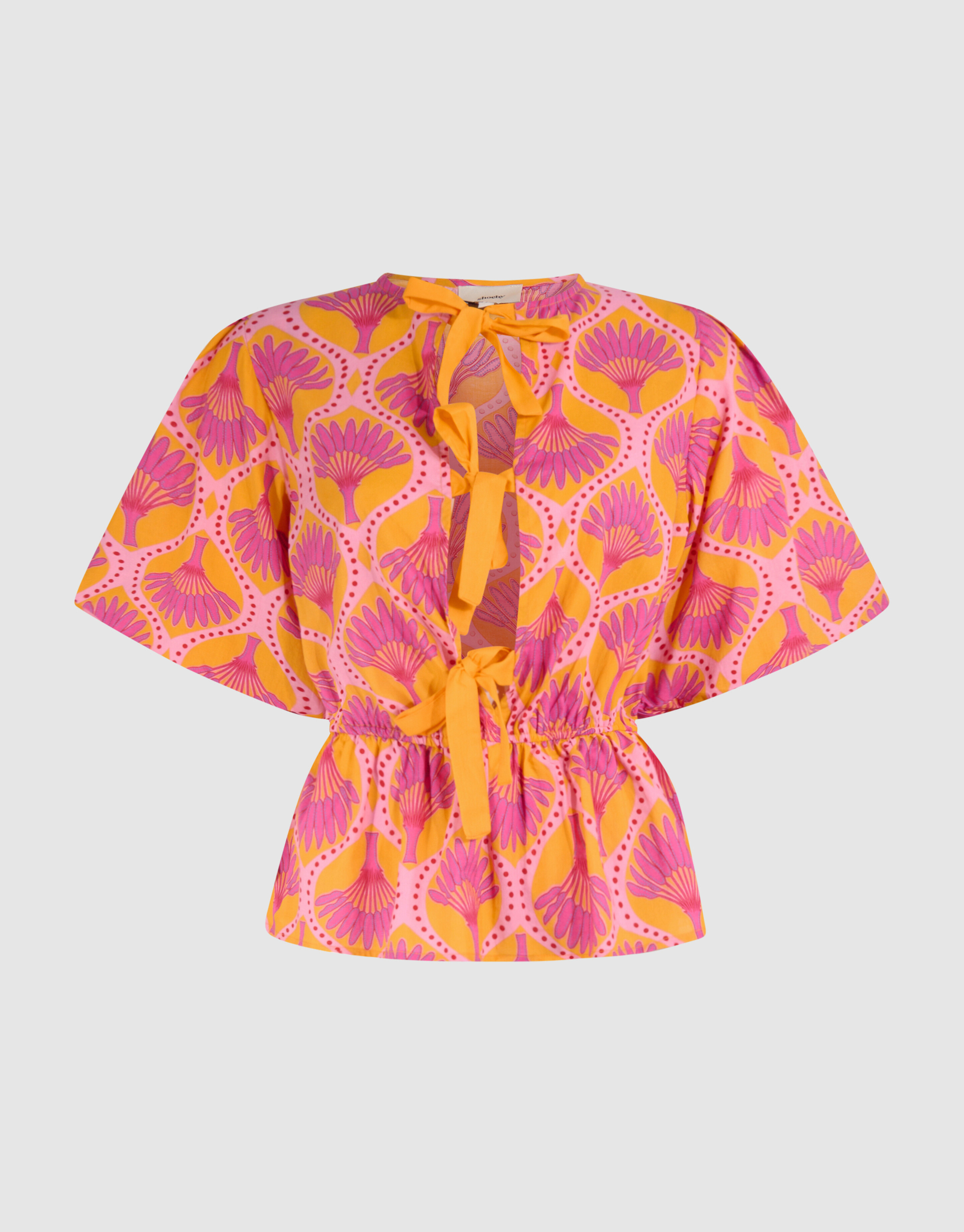 Printed Bow Top Orange SHOEBY WOMEN