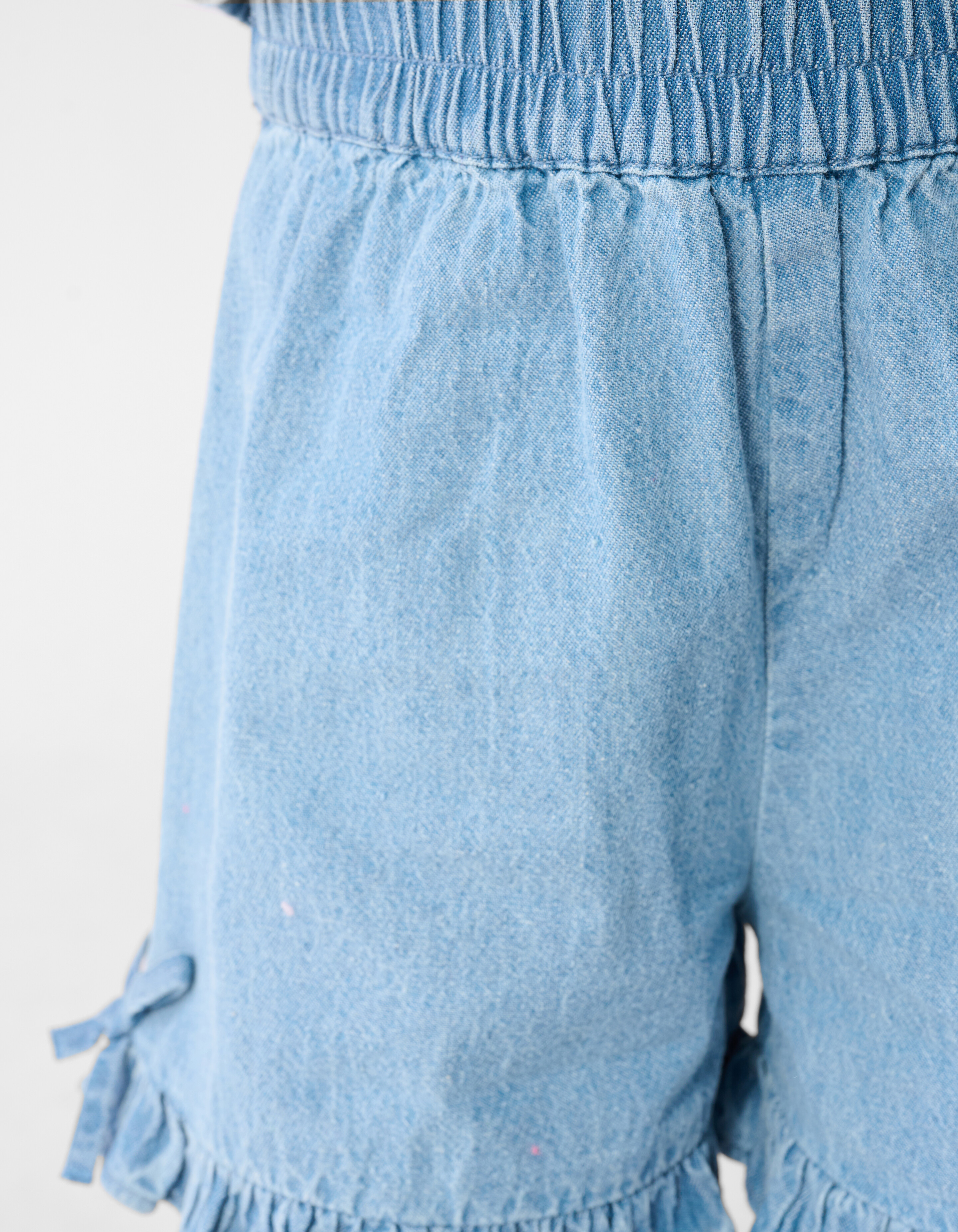 R&uuml;schen-Jeansshorts Blau SHOEBY GIRLS