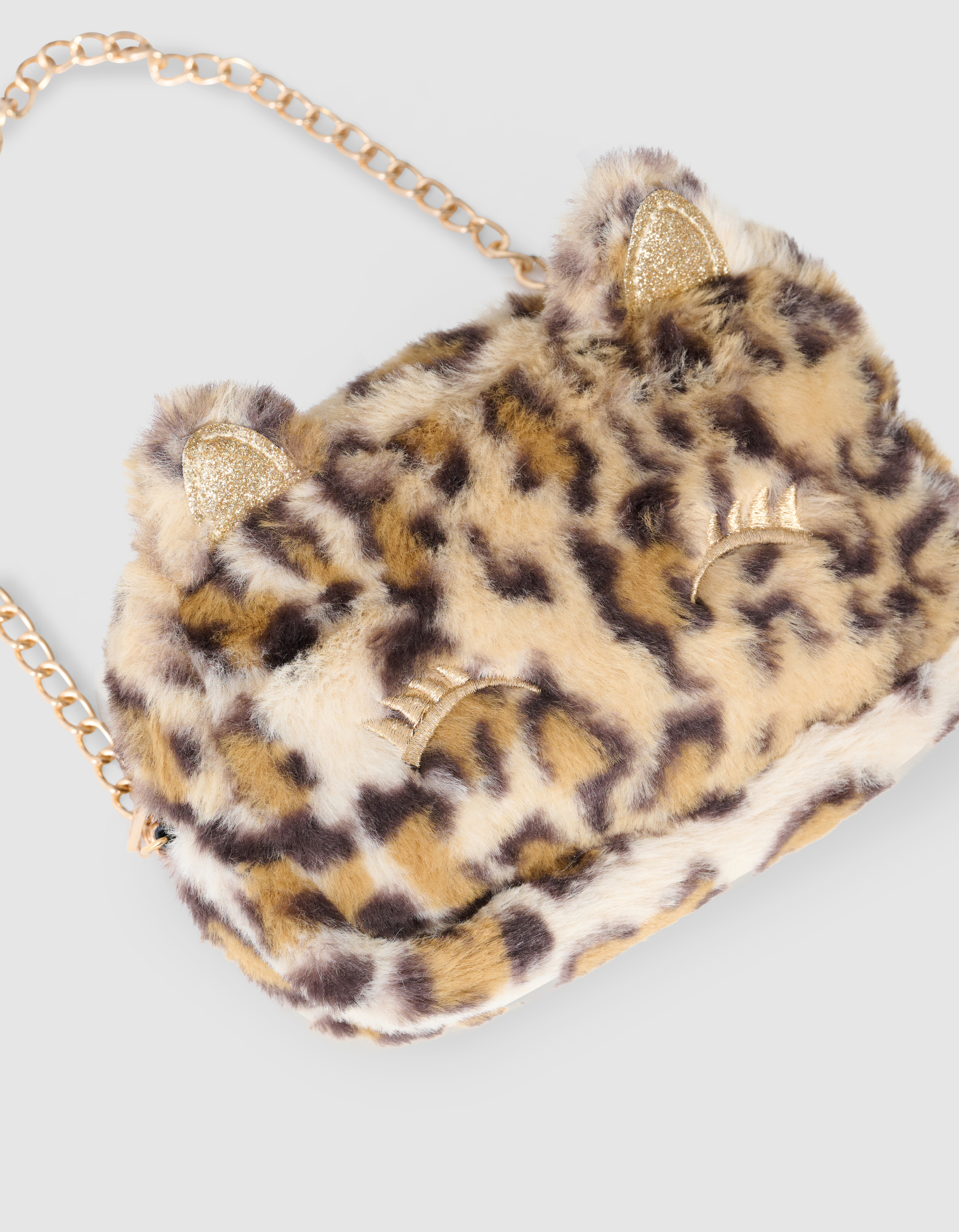 Leopard Glitter Tasche Hellbraun SHOEBY ACCESSOIRES