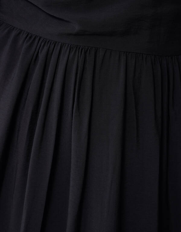 Maxikleid mit Schleife Schwarz SHOEBY WOMEN