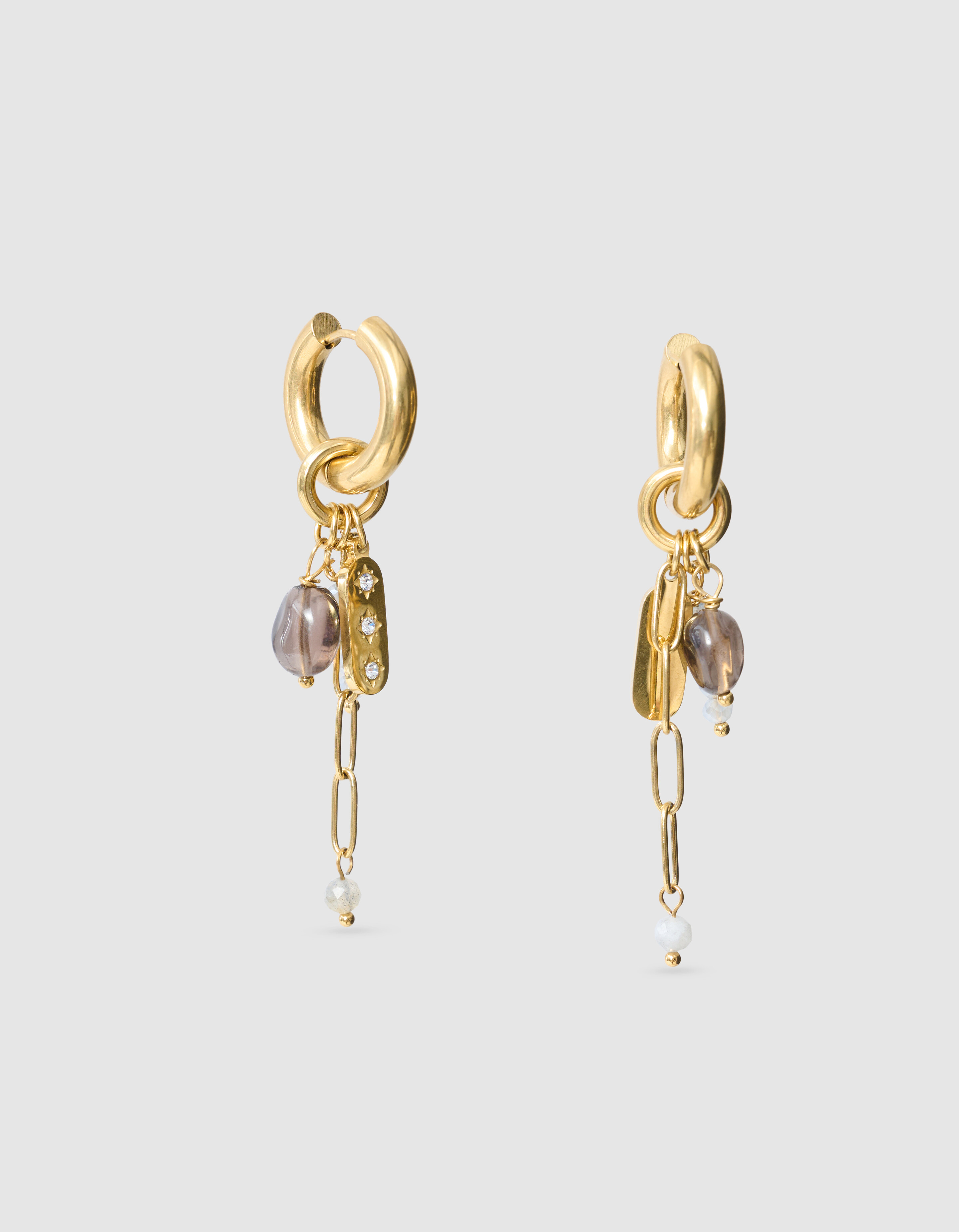 Charm Hoops Ohrringe Gold SHOEBY ACCESSOIRES