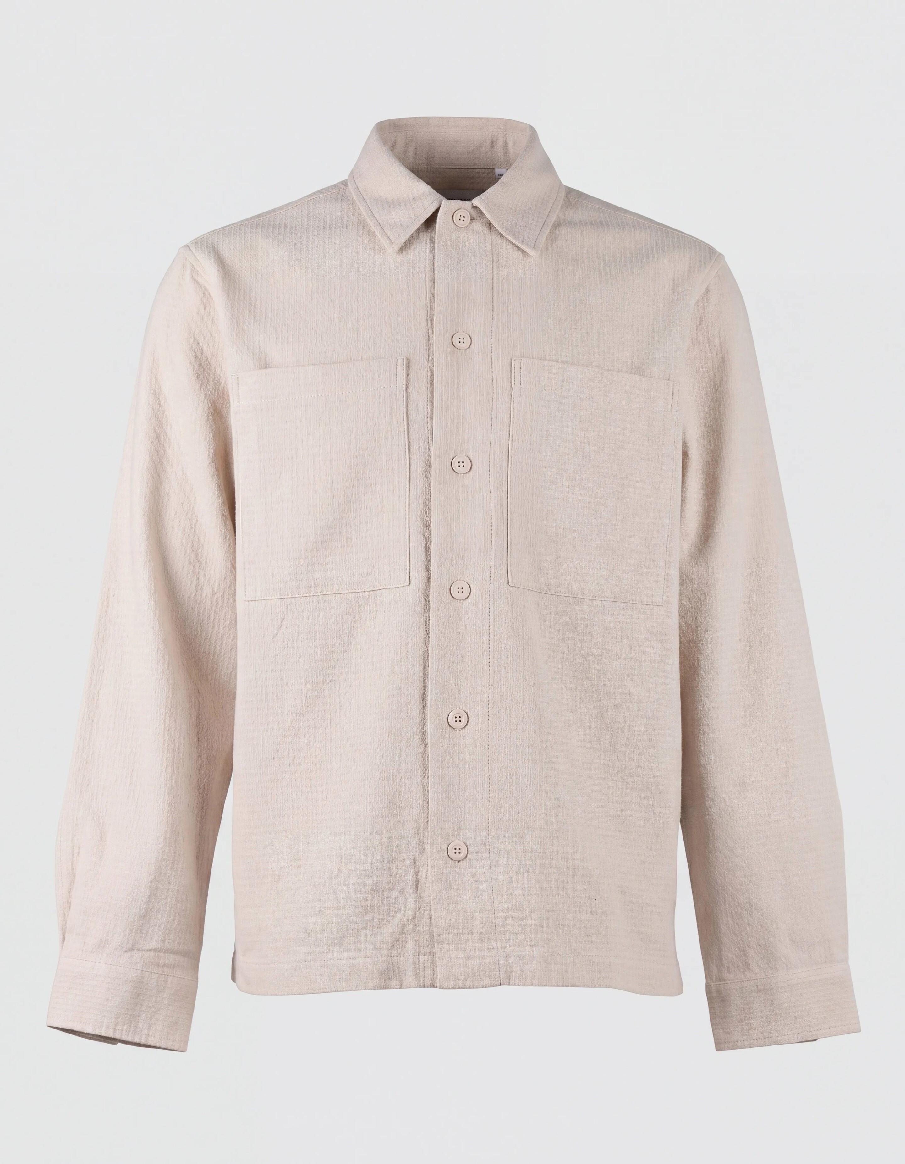 Block-Jacquard-Overshirt Hellgrau SHOEBY MEN