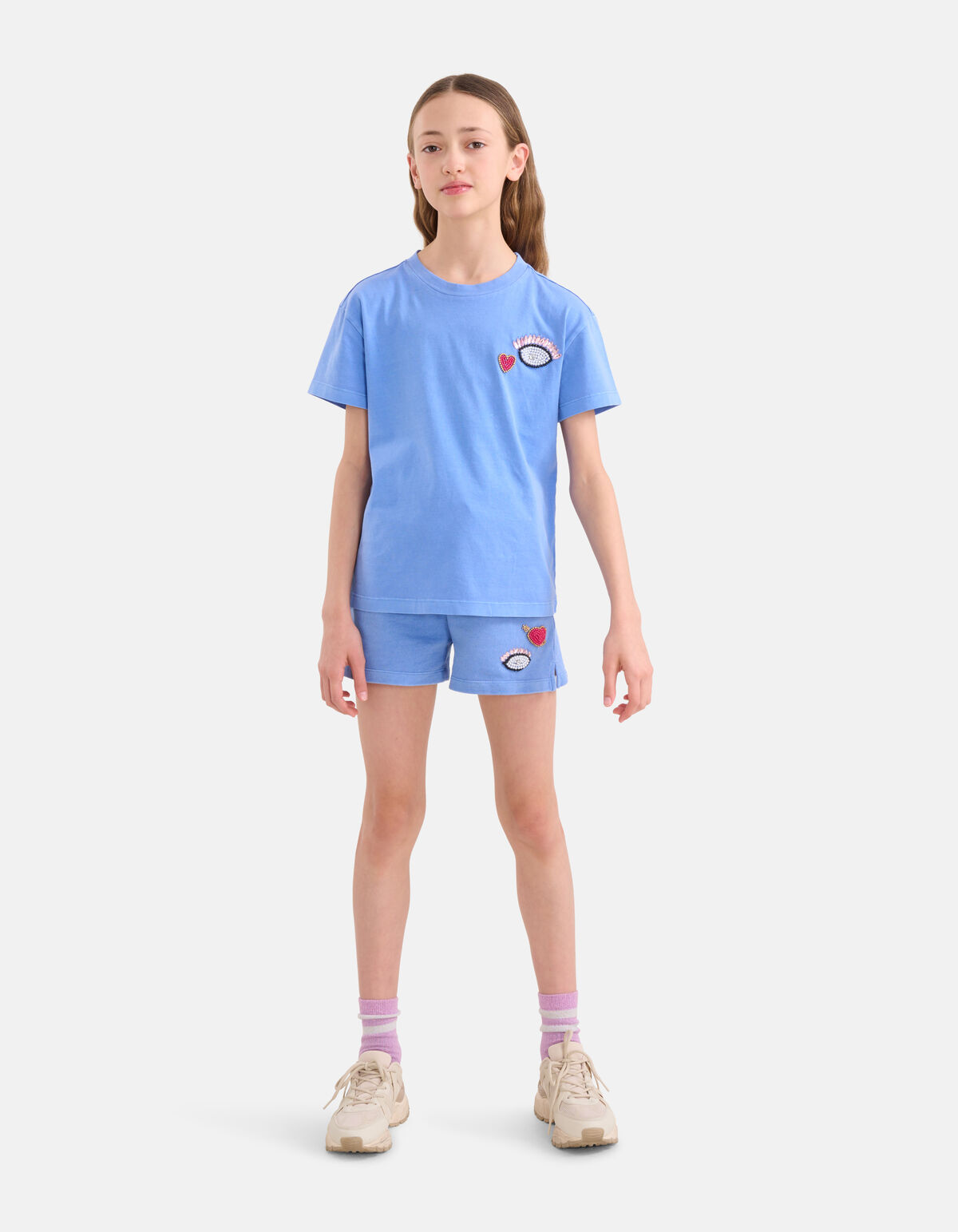 Washed T-shirt Blauw SHOEBY GIRLS
