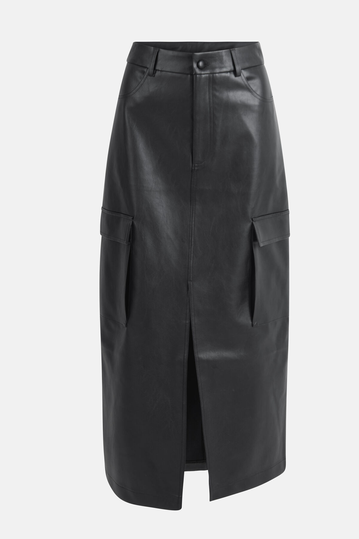 Vegan Leren Cargo Rok Zwart SHOEBY WOMEN
