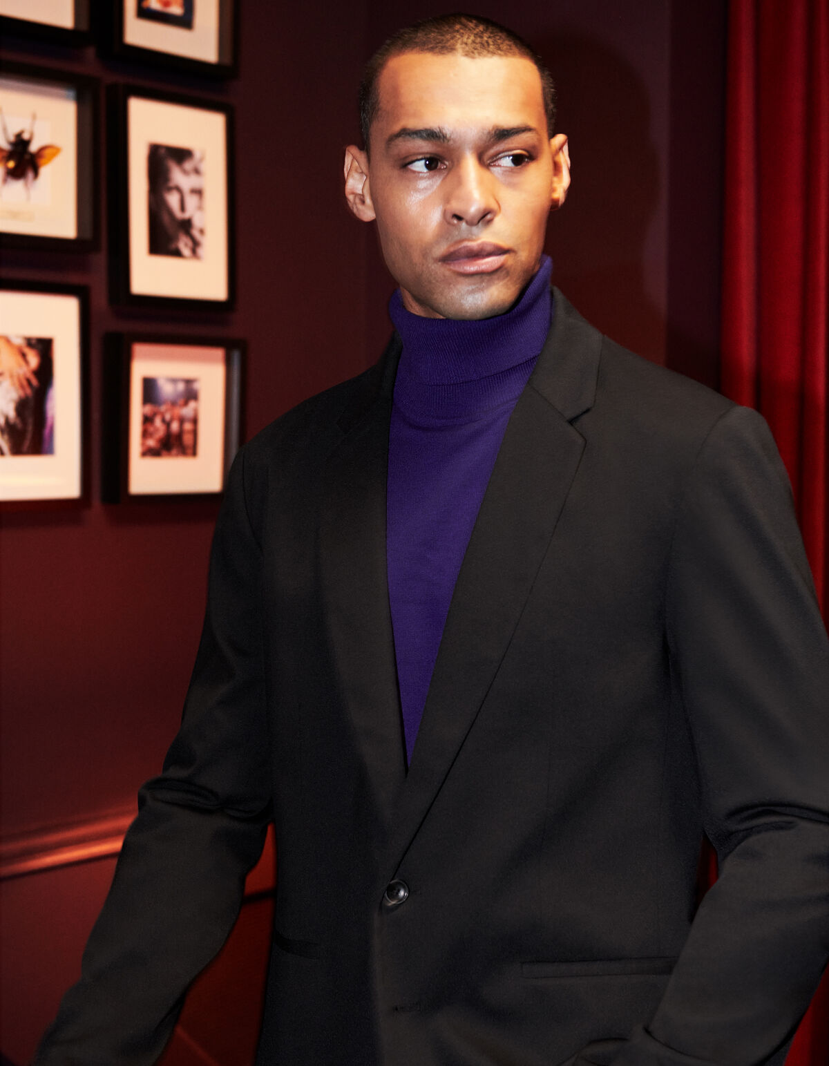 Rollkragenpullover Lila SHOEBY MEN