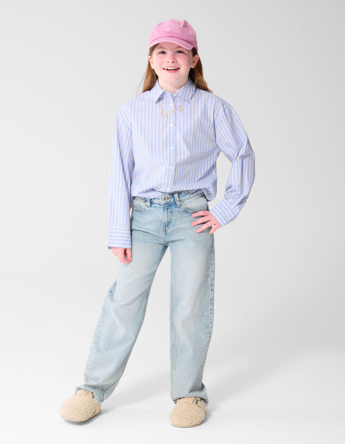 Jeans in lockerer Passform Hellblau SHOEBY GIRLS