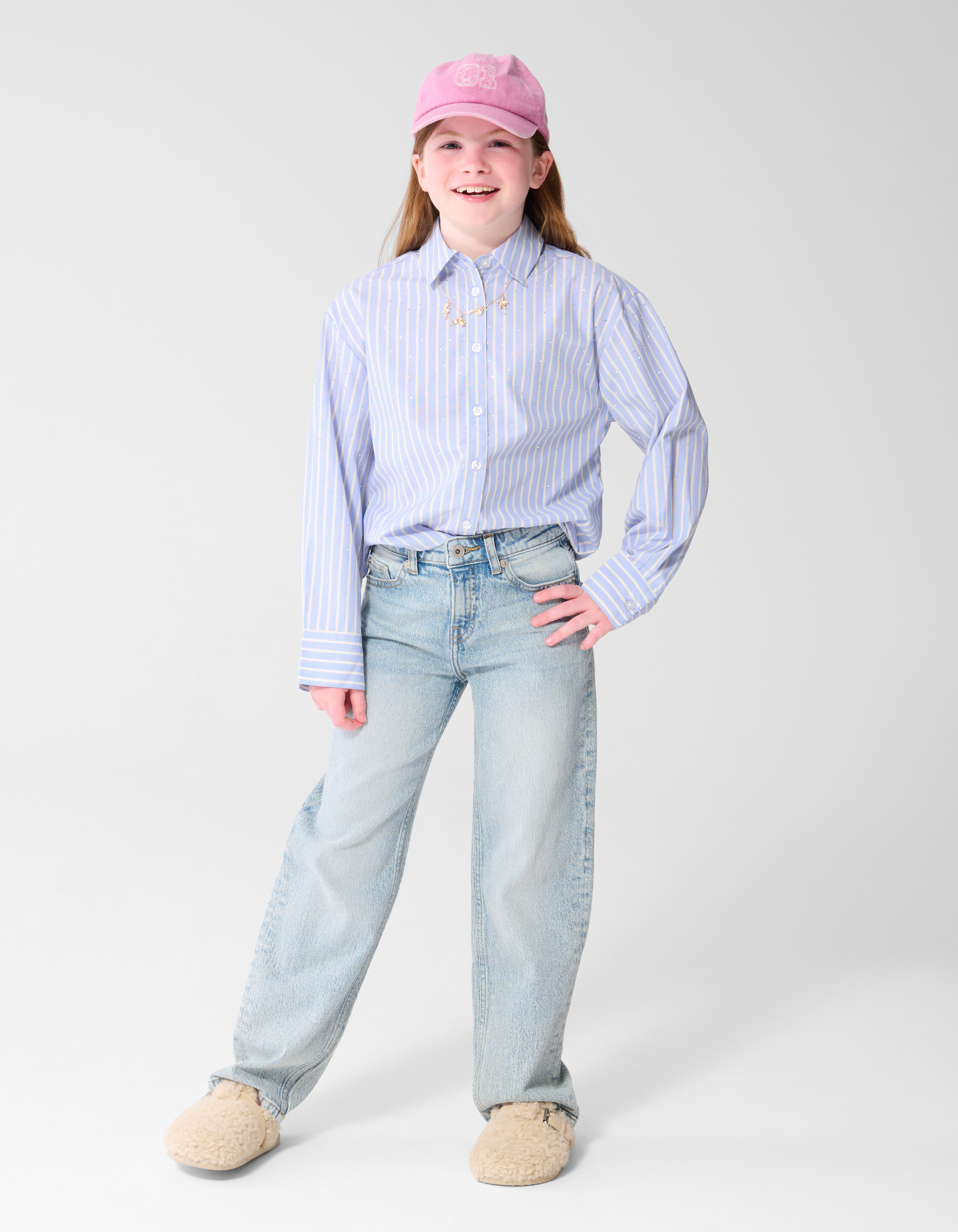 Jeans in lockerer Passform Hellblau SHOEBY GIRLS