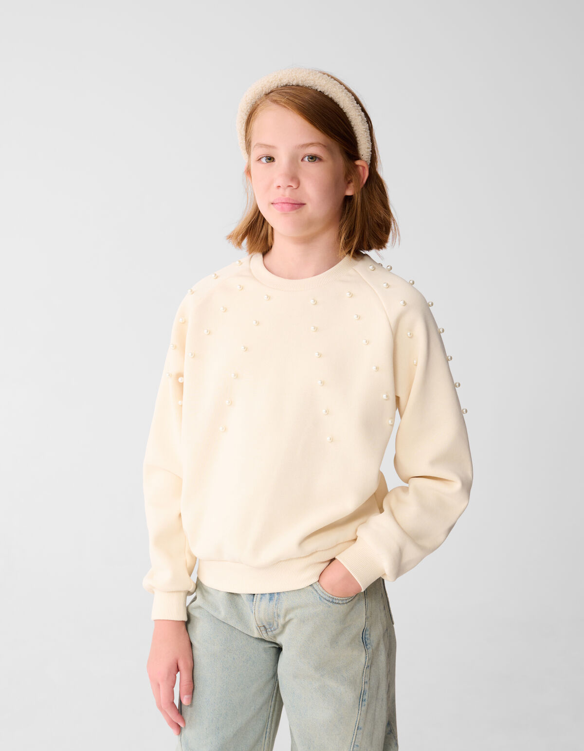 Parel Sweater Gebrochen Weiß SHOEBY GIRLS