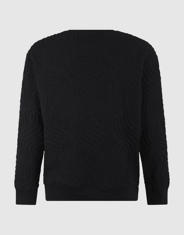 Wellenstruktur Pullover Schwarz SHOEBY MEN