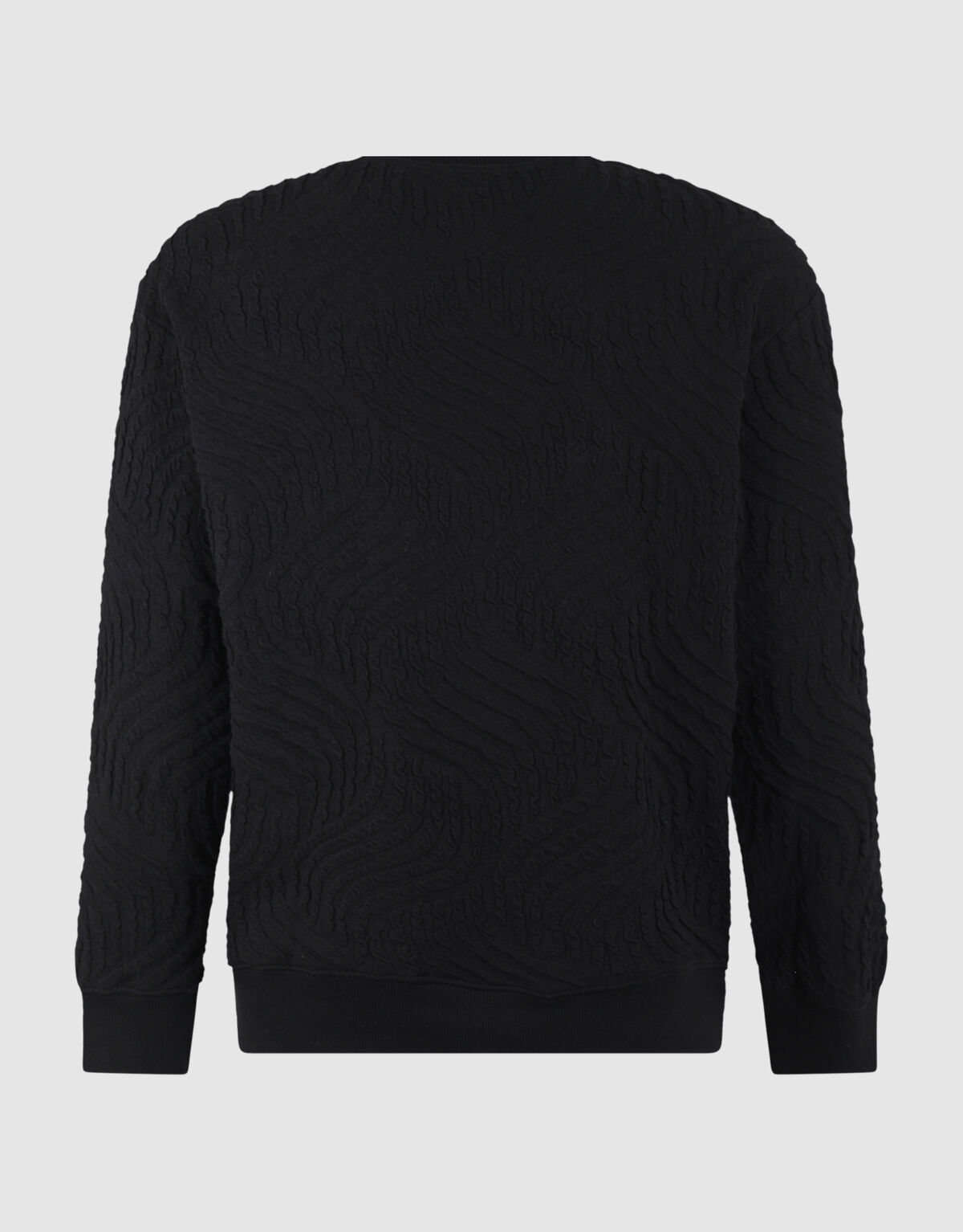 Wellenstruktur Pullover Schwarz SHOEBY MEN