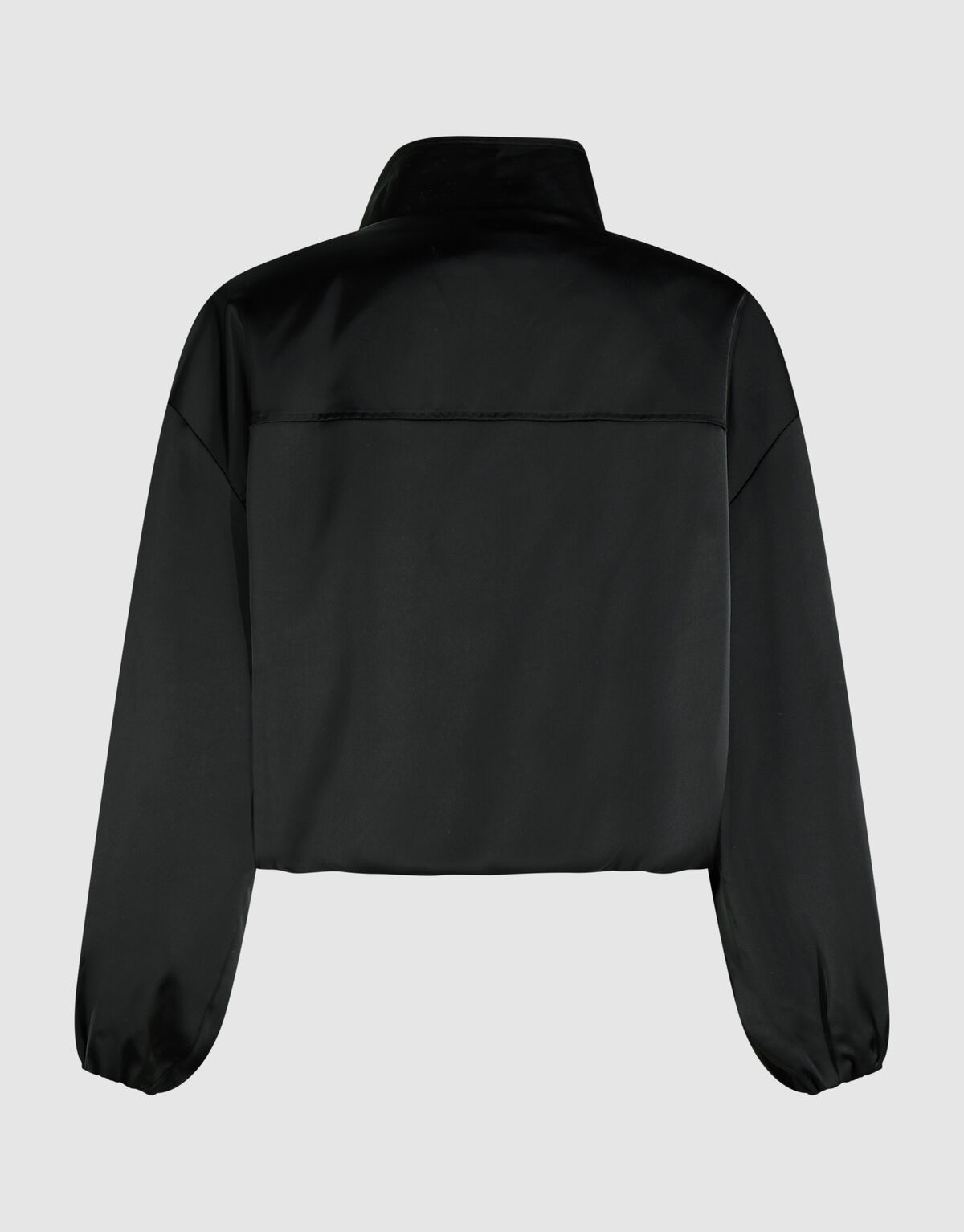 Satijnen Half Zip Top Zwart SHOEBY WOMEN
