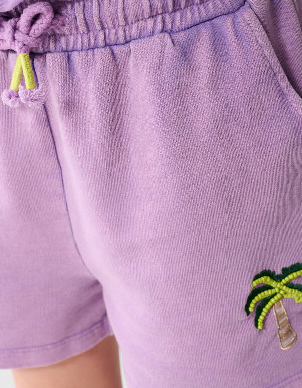 Palm Washed Shorts Lila SHOEBY GIRLS