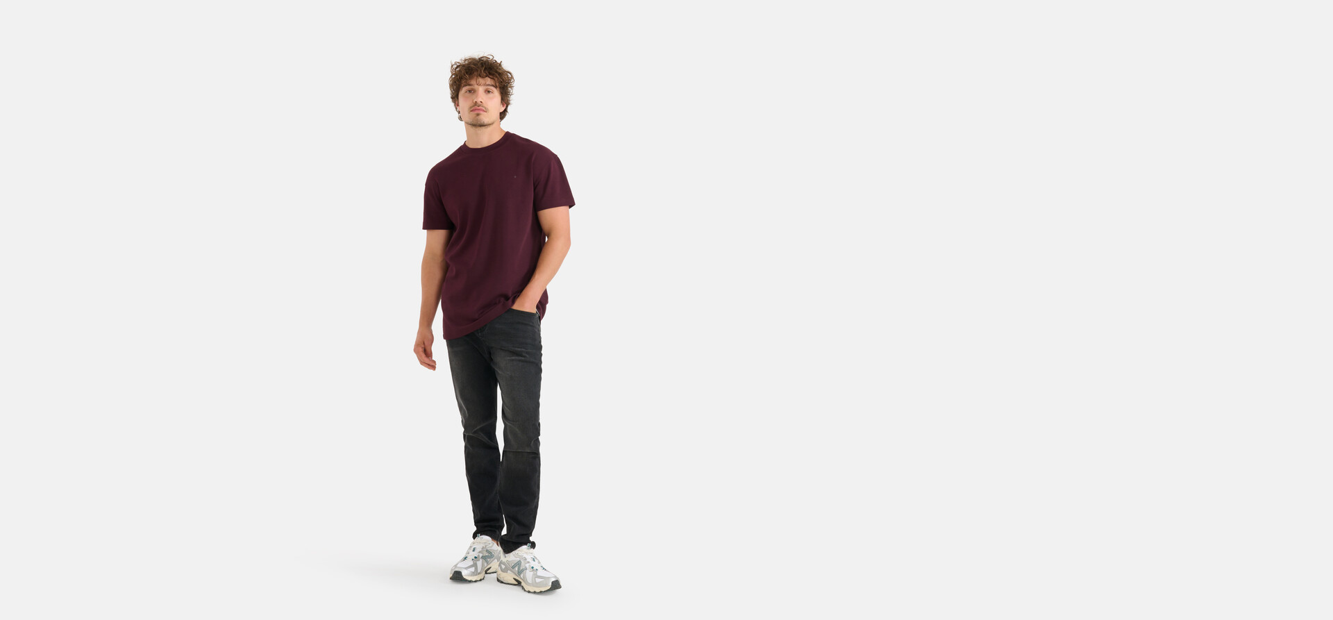 Washed Tapered Jeans Zwart L32 SHOEBY MEN