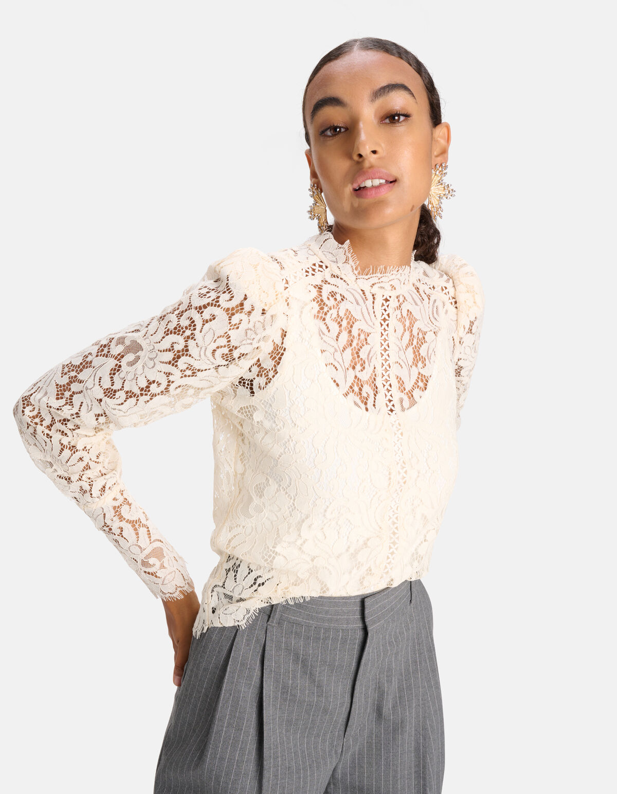 Spitzentop Offwhite SHOEBY WOMEN