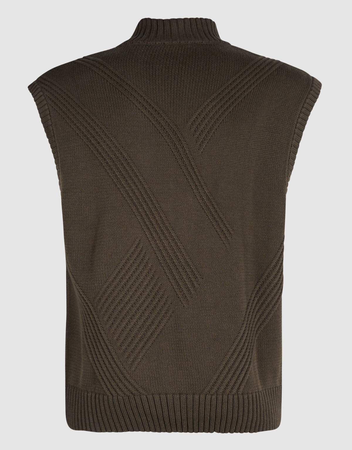 Gestrickter Bodywarmer dunkelbraun SHOEBY MEN