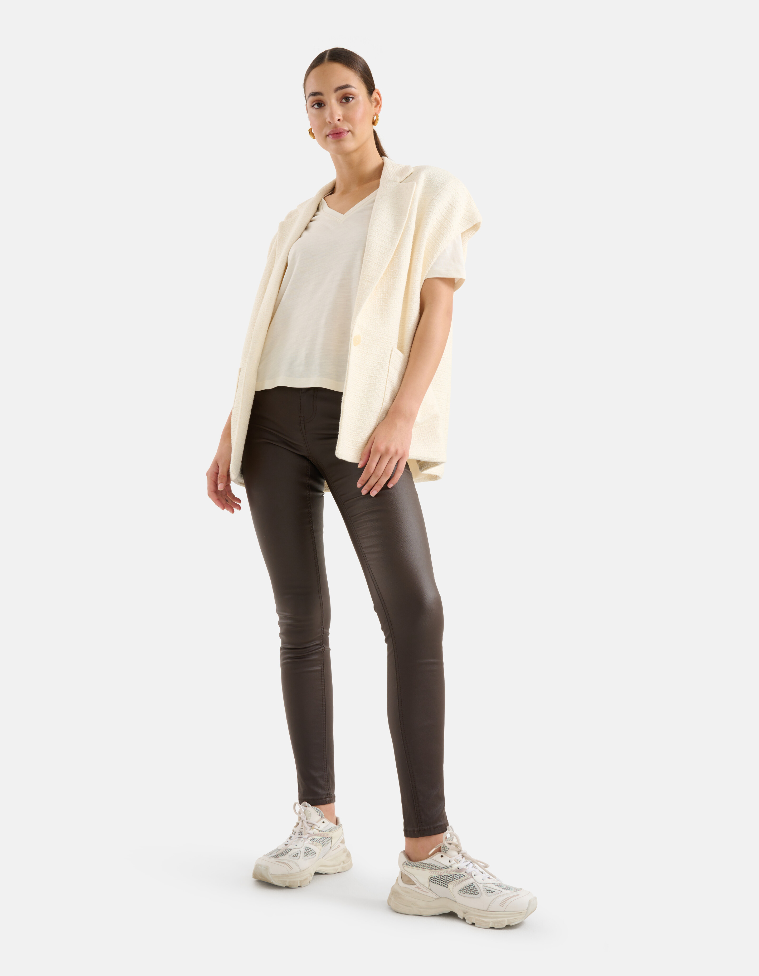 Beschichtete Hose Dunkelbraun Eksept