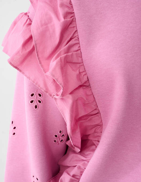 Pullover mit Rüschenstickerei Rosa SHOEBY GIRLS