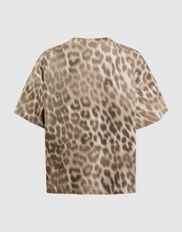 Oversized Leopard T-Shirt Hellbraun SHOEBY GIRLS