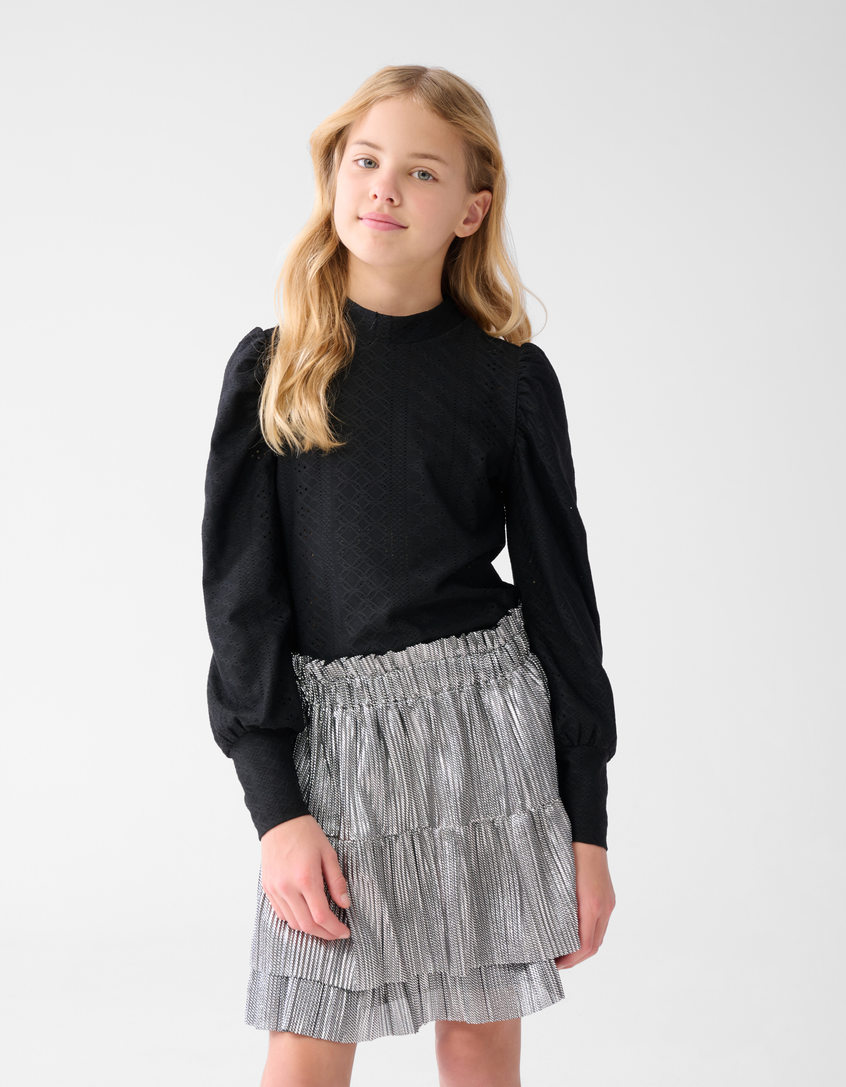 Besticktes Top Schwarz SHOEBY GIRLS