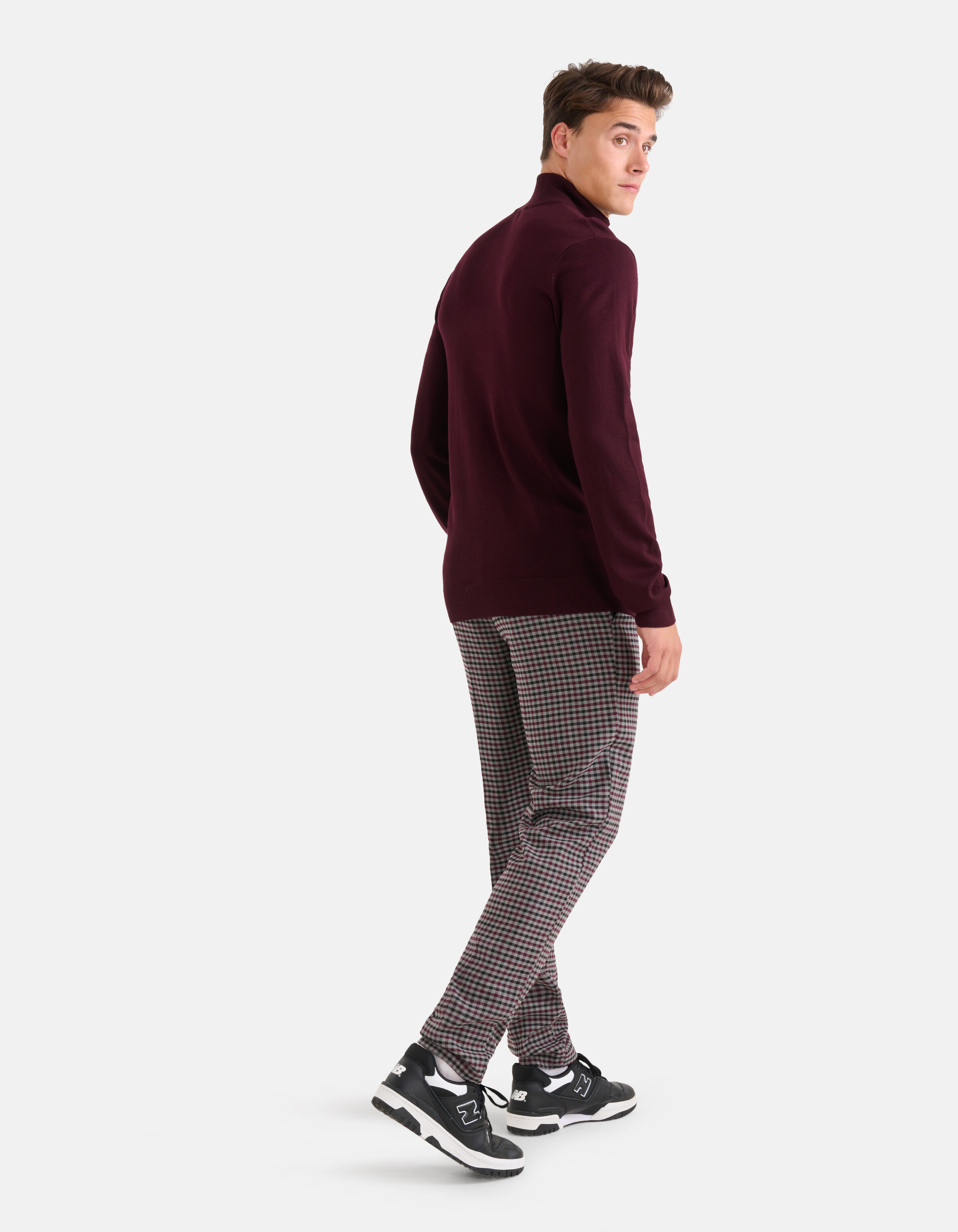 Rollkragenpullover mit Reißverschluss Lila SHOEBY MEN