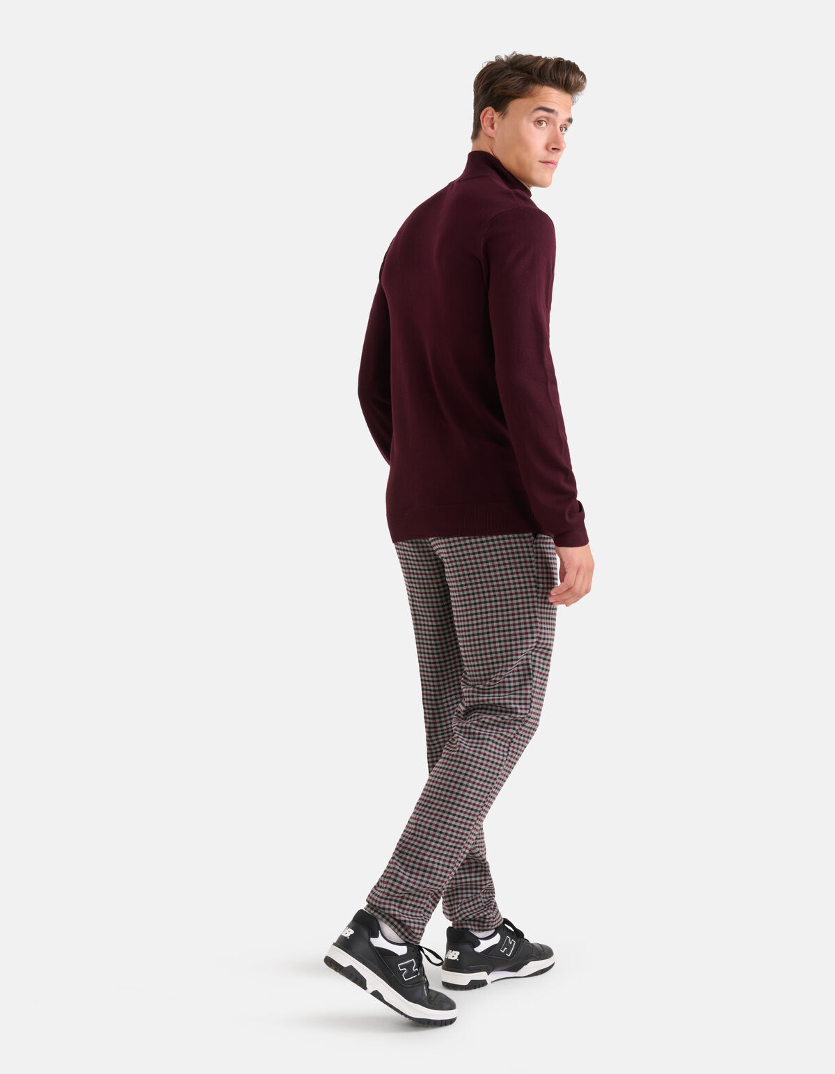 Rollkragenpullover mit Reißverschluss Lila SHOEBY MEN