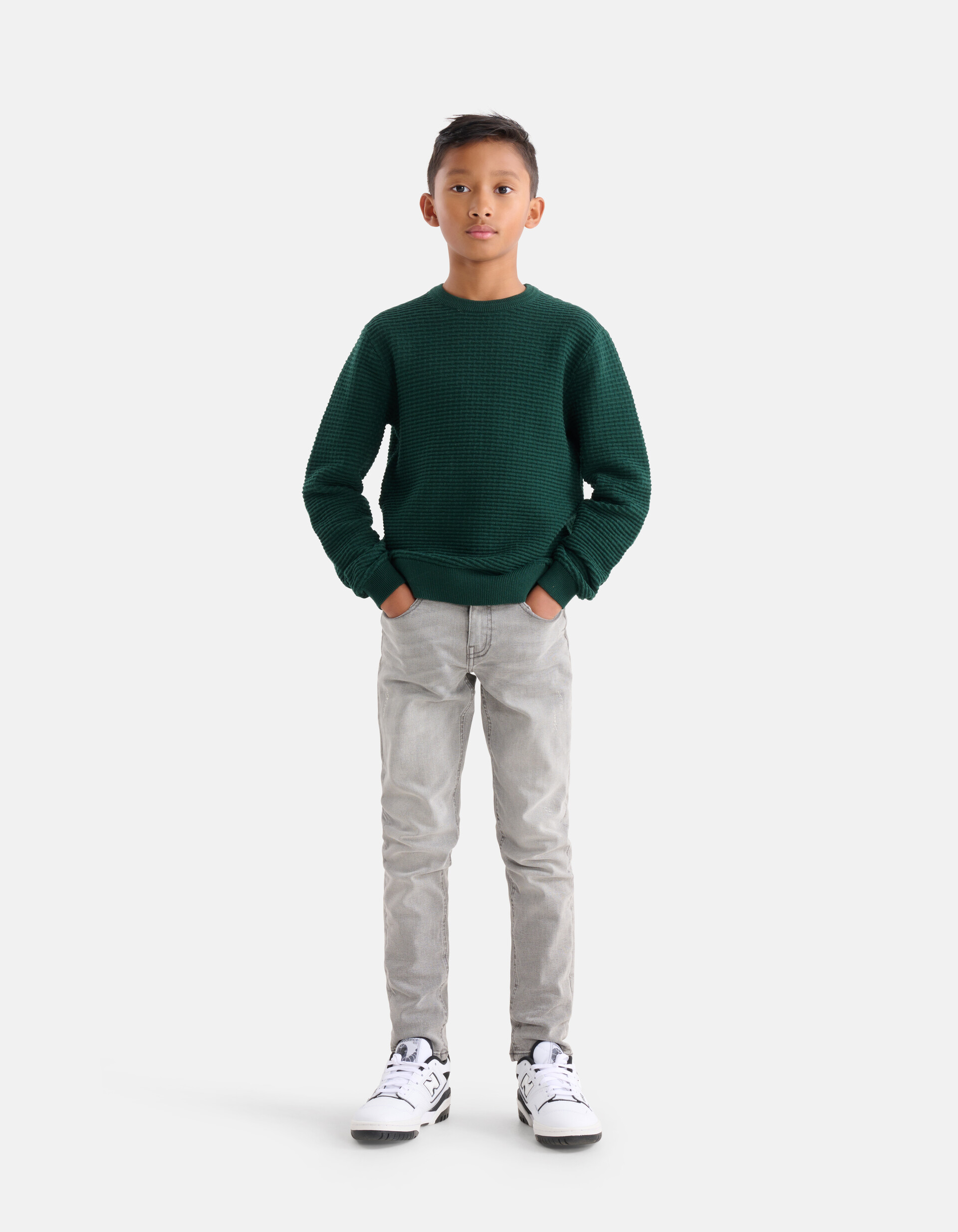 Strukturpullover Dunkelgrün SHOEBY BOYS