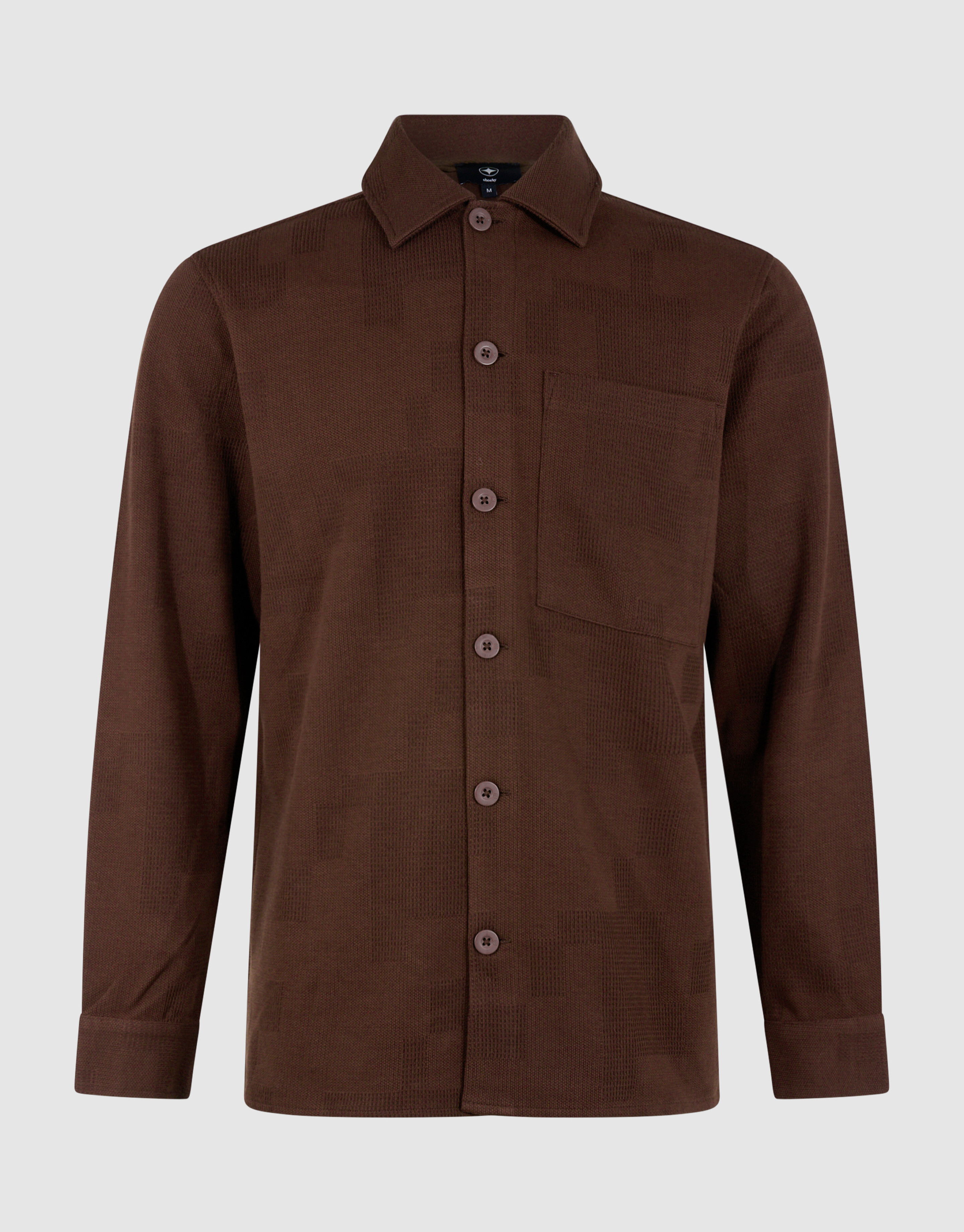 Kariertes Jacquard-Hemd Dunkelbraun SHOEBY MEN