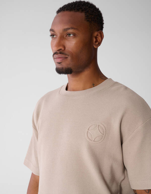 Waffel-T-Shirt Hellbraun SHOEBY MEN