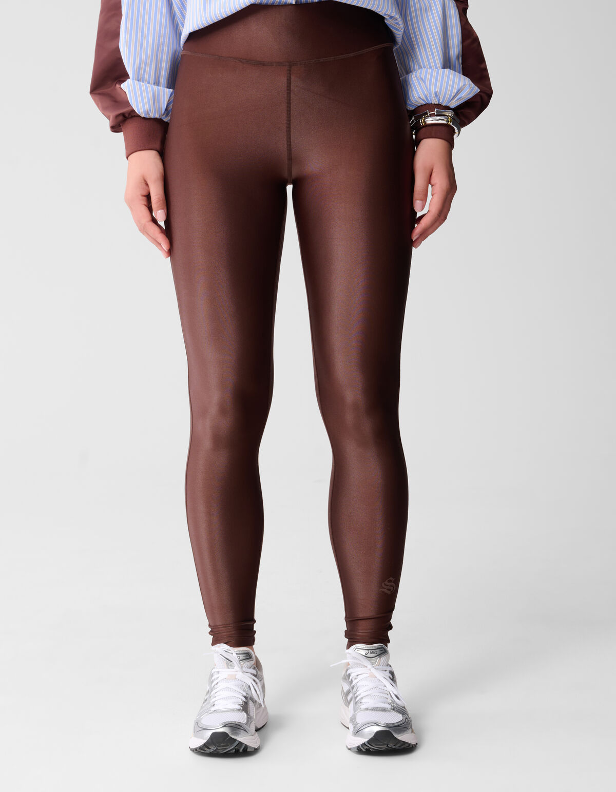 Glänzende Leggings Braun SHOEBY WOMEN