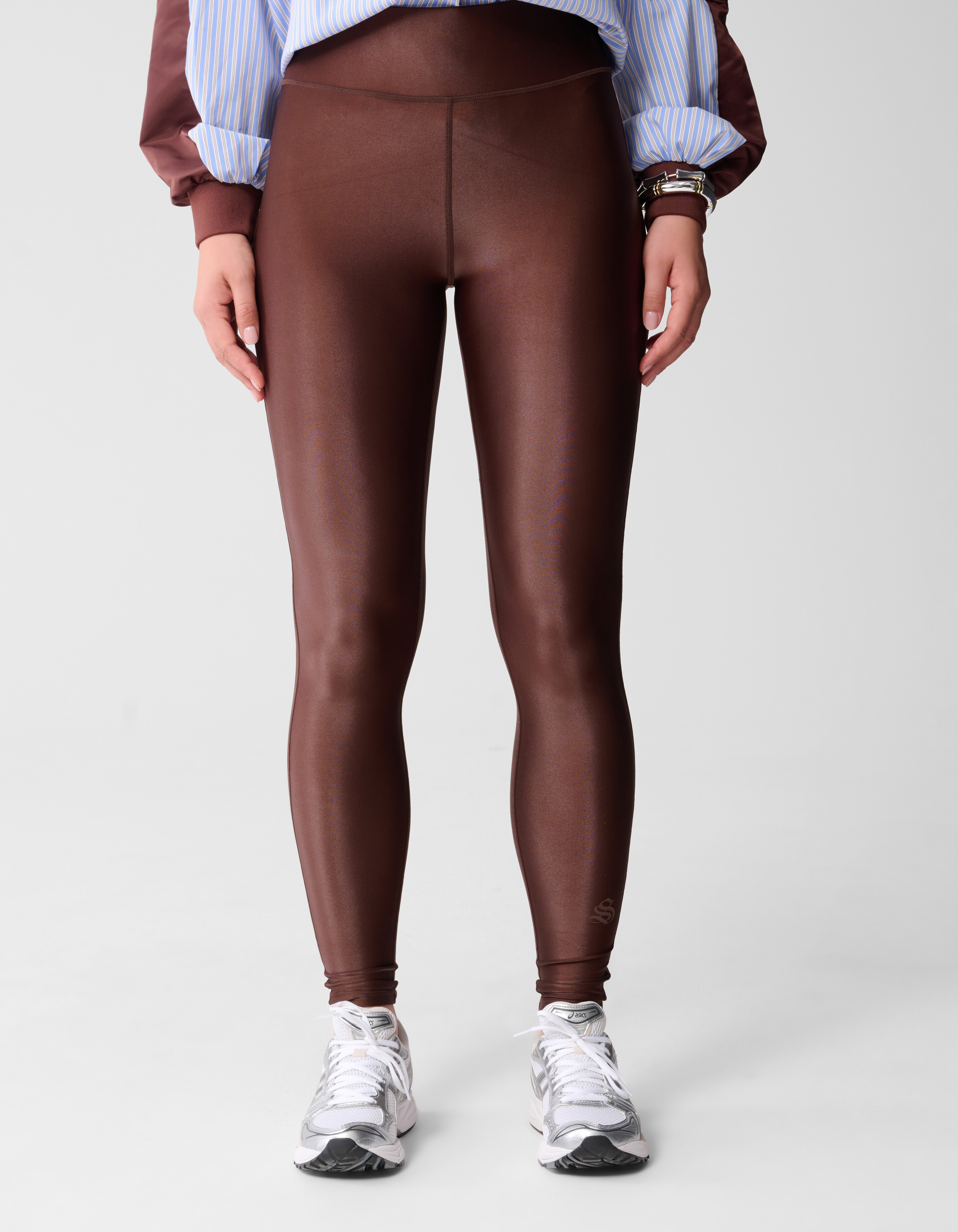 Glänzende Leggings Braun SHOEBY WOMEN