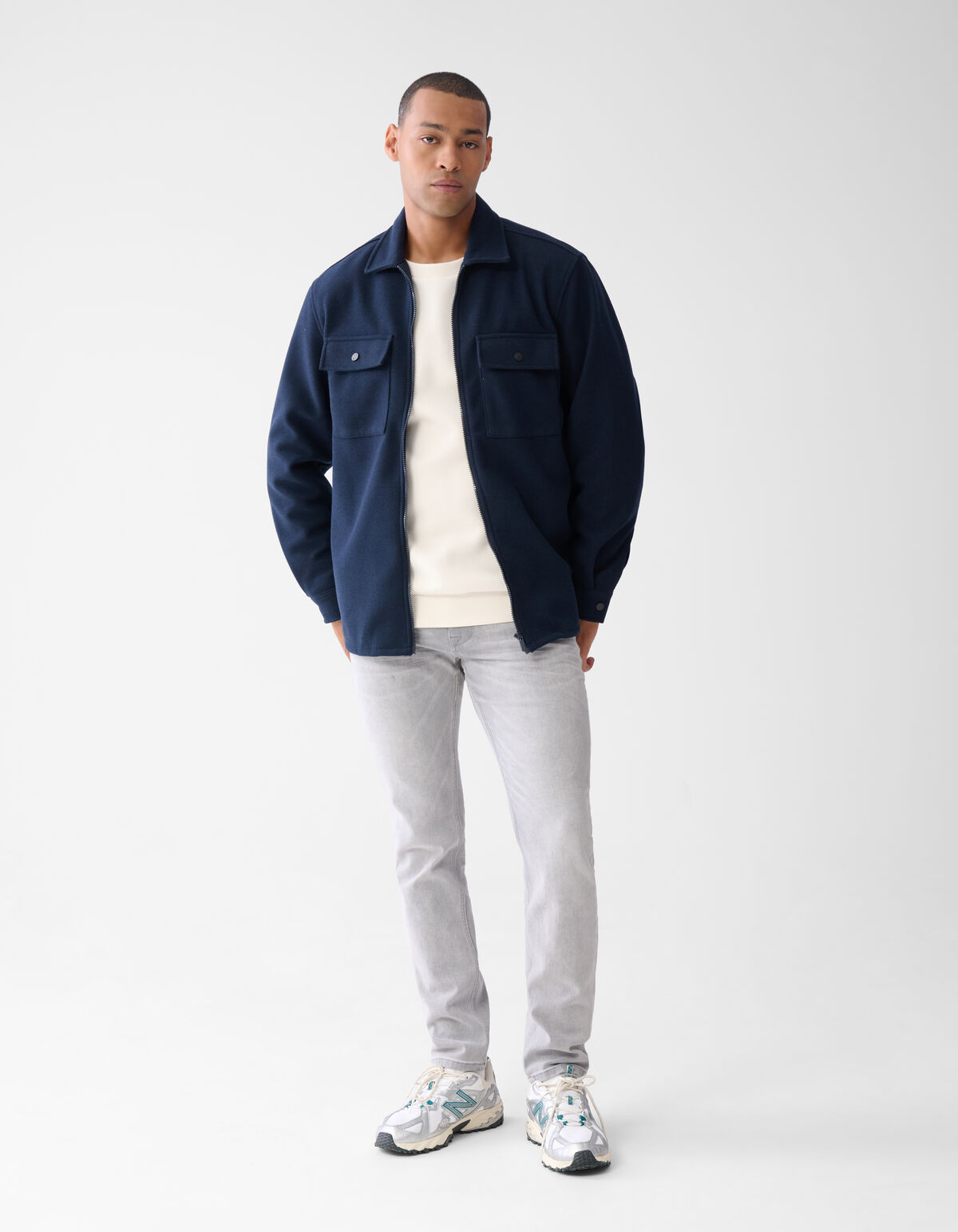 Zip-Overshirt Dunkelblau SHOEBY MEN