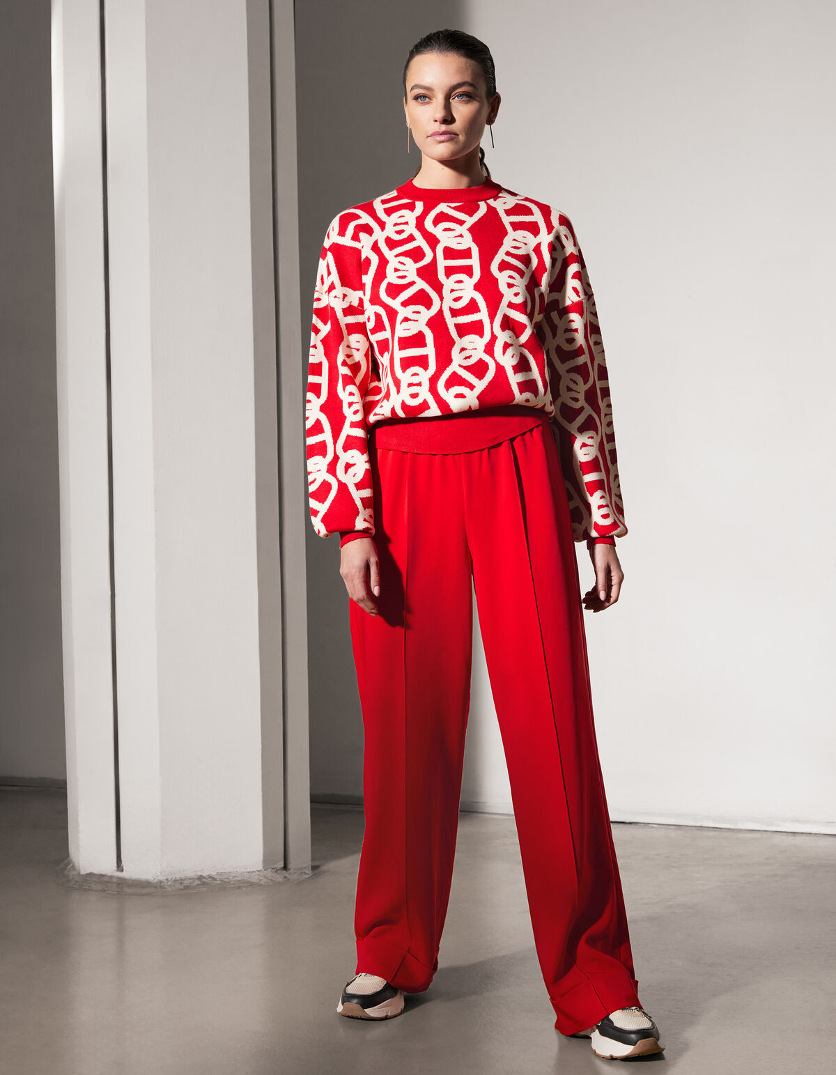 Omslag Wide Leg Broek Rood By Mieke SHOEBY WOMEN