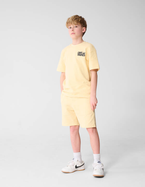 Frottee Textdruck T-Shirt Gelb SHOEBY BOYS