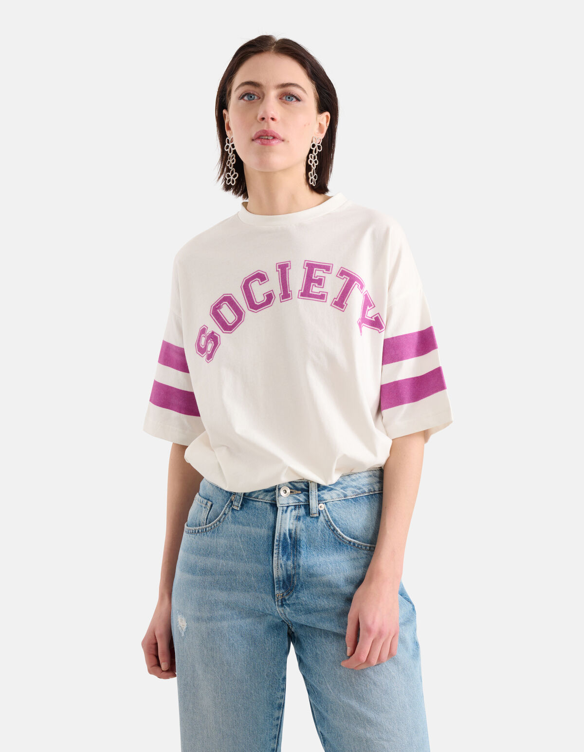 Artwork T-shirt Wit SHOEBY WOMEN