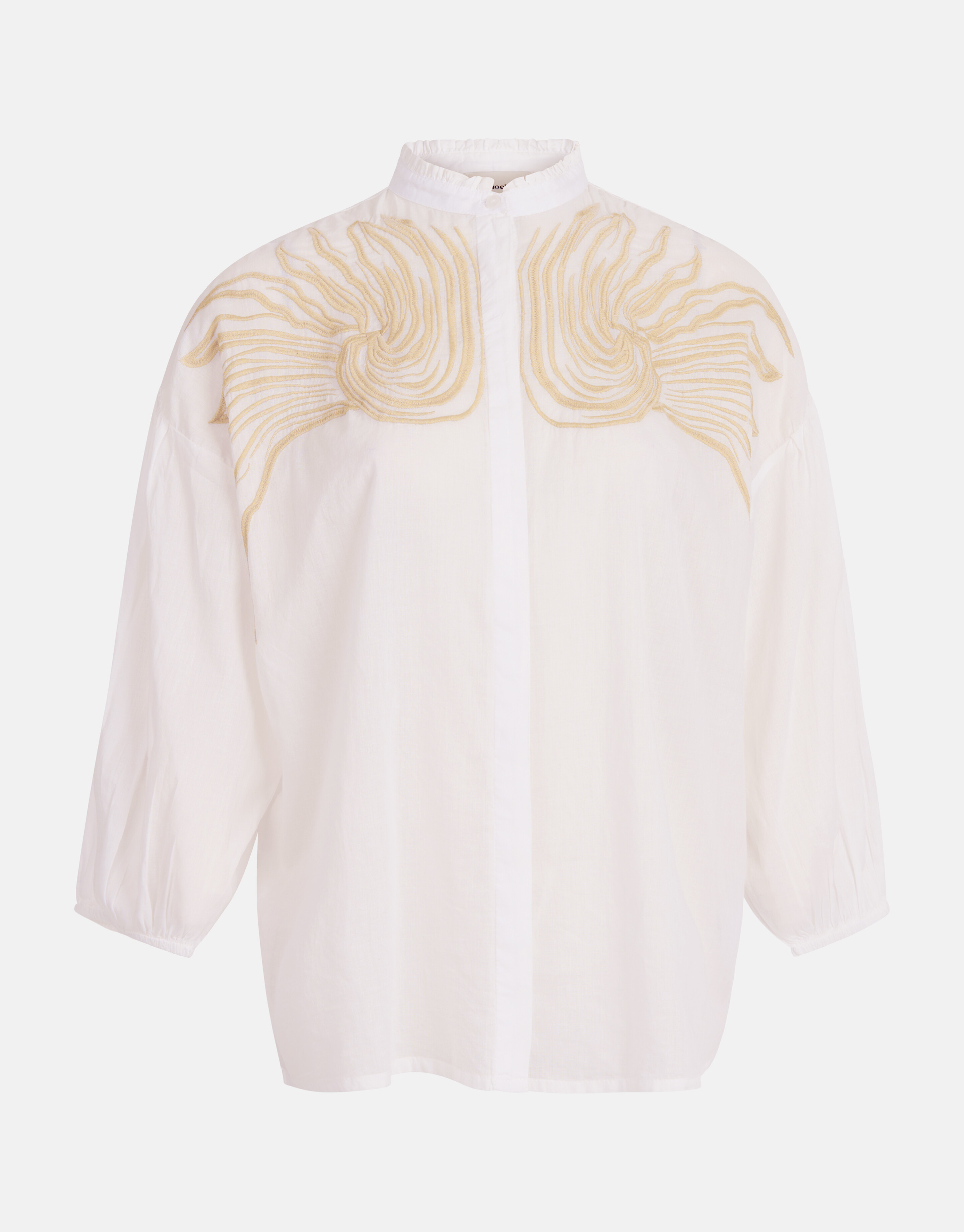 Bluse mit Stickerei Weiß SHOEBY WOMEN