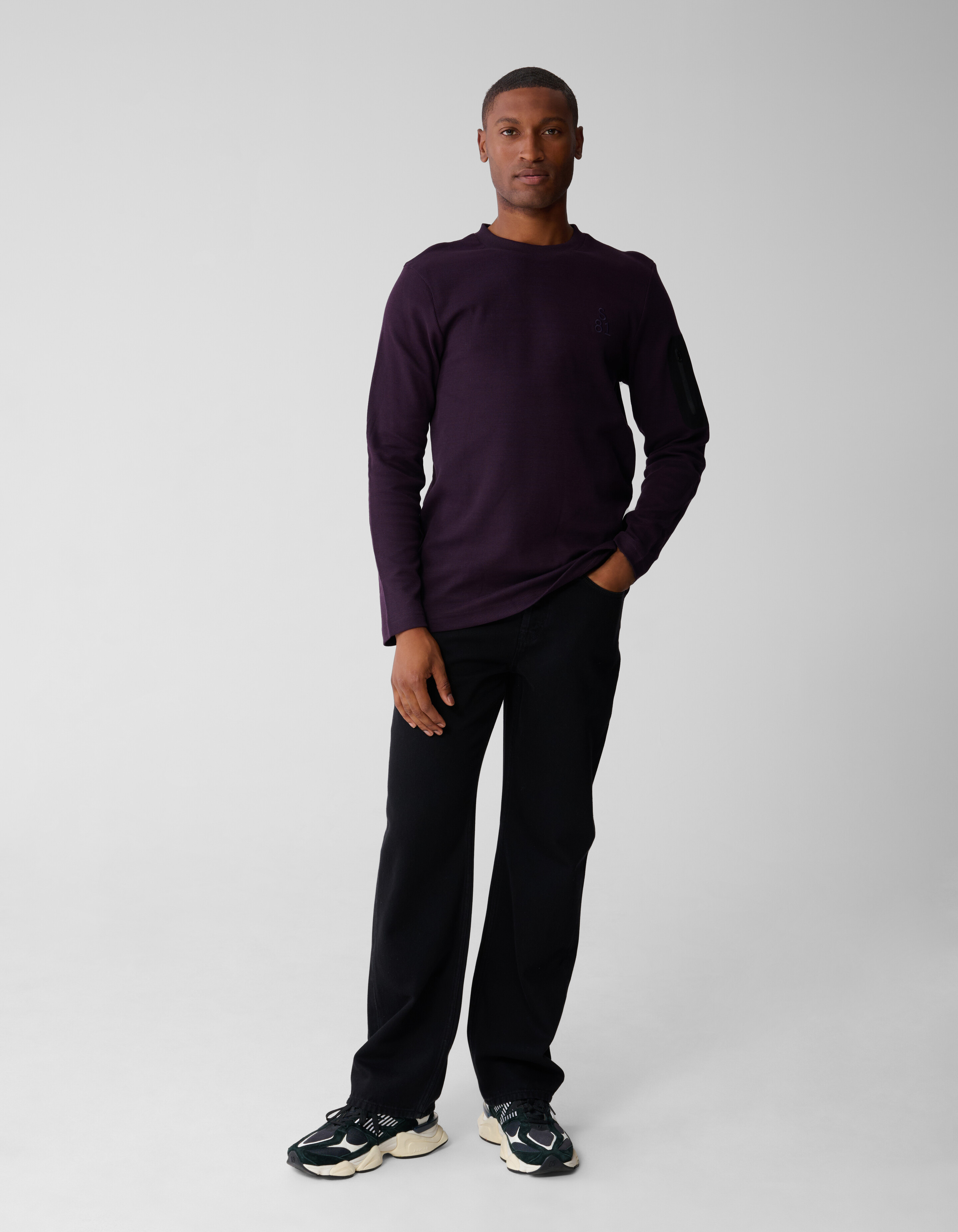 Relaxed Fit Jeans Washed Schwarz SHOEBY MEN