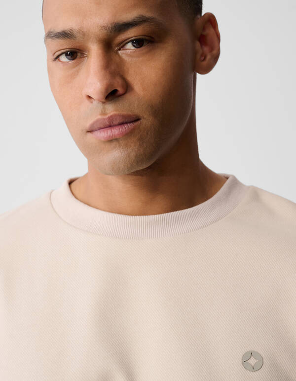 Strickpullover mit Logo in Sand SHOEBY MEN