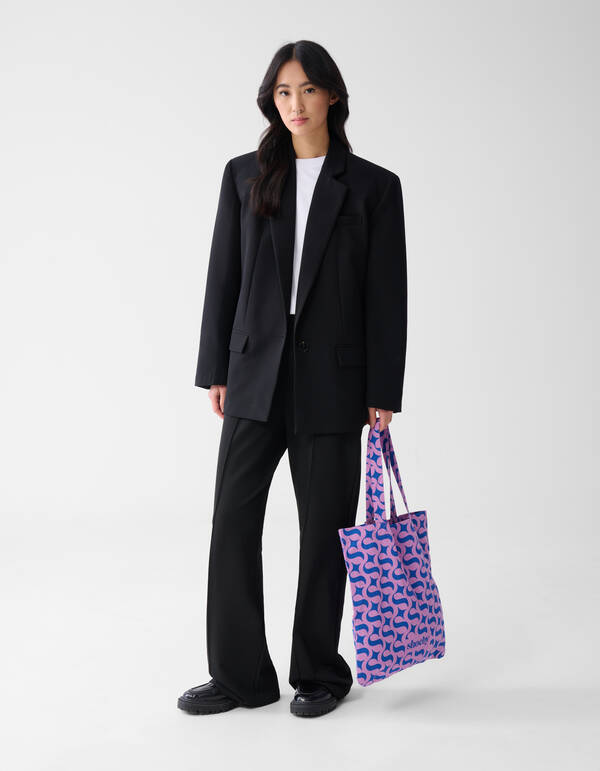 Shoeby Logo Shopper Blau/Lila SHOEBY ACCESSOIRES