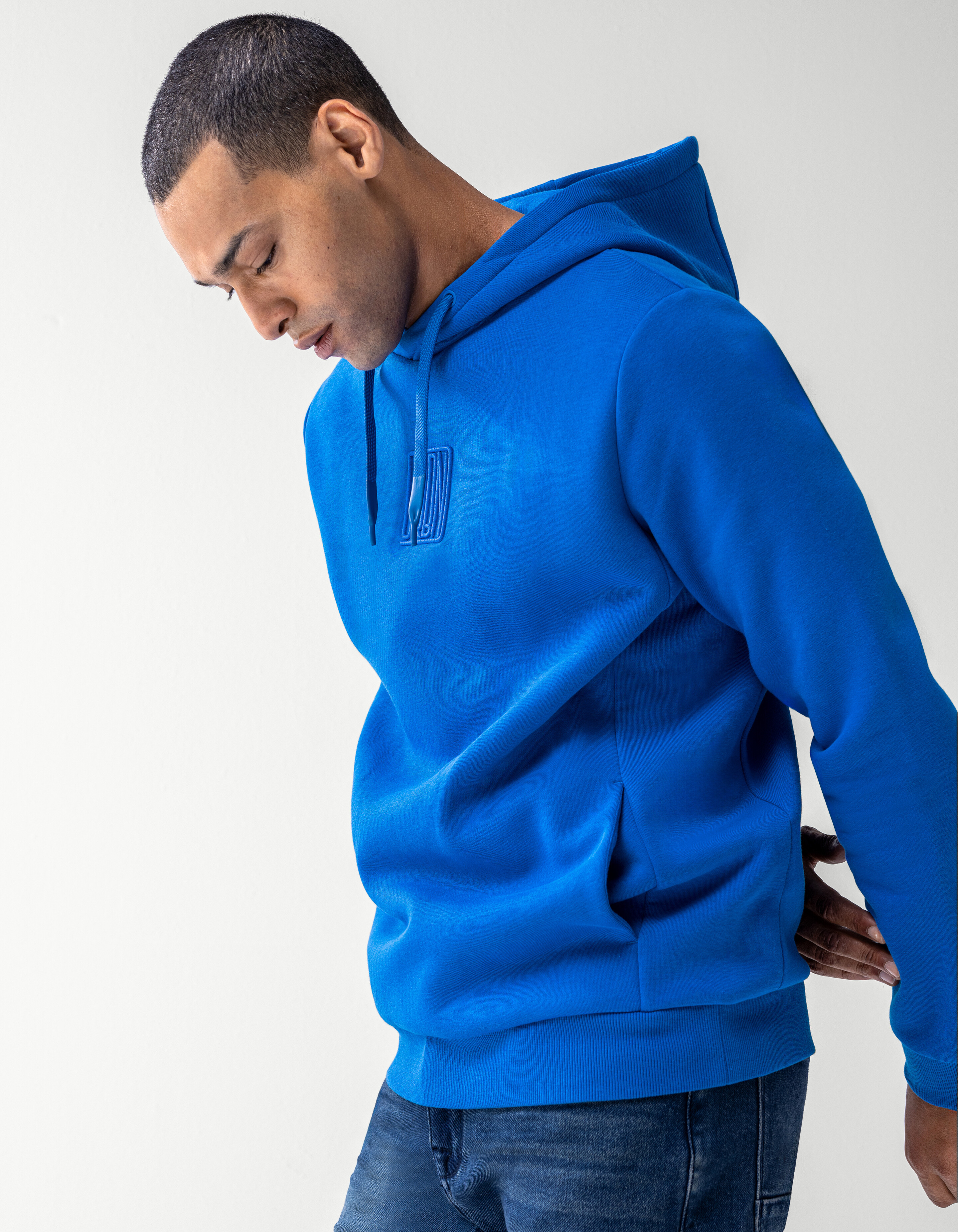Stickerei Hoodie Blau SHOEBY MEN