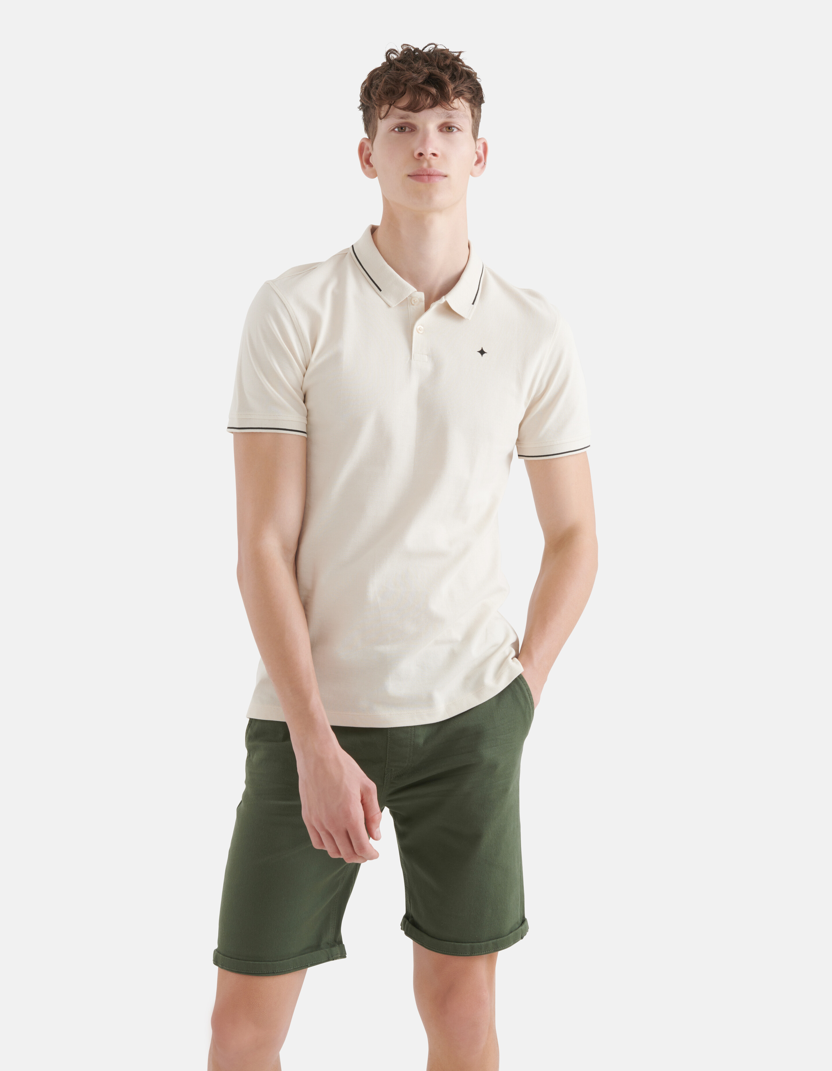 Basic Polo Off White SHOEBY MEN