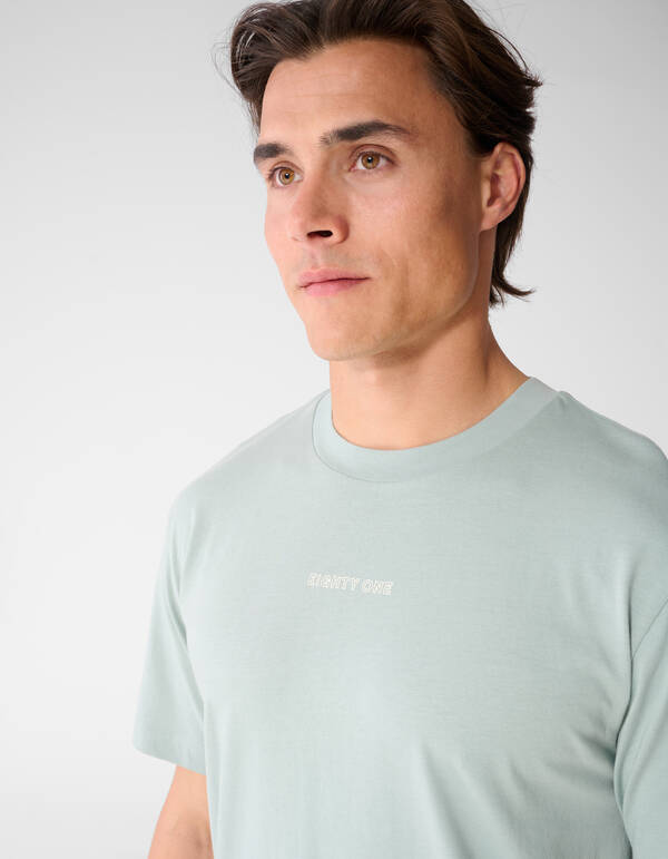 Eighty One Text T-Shirt Hellgr&uuml;n SHOEBY MEN