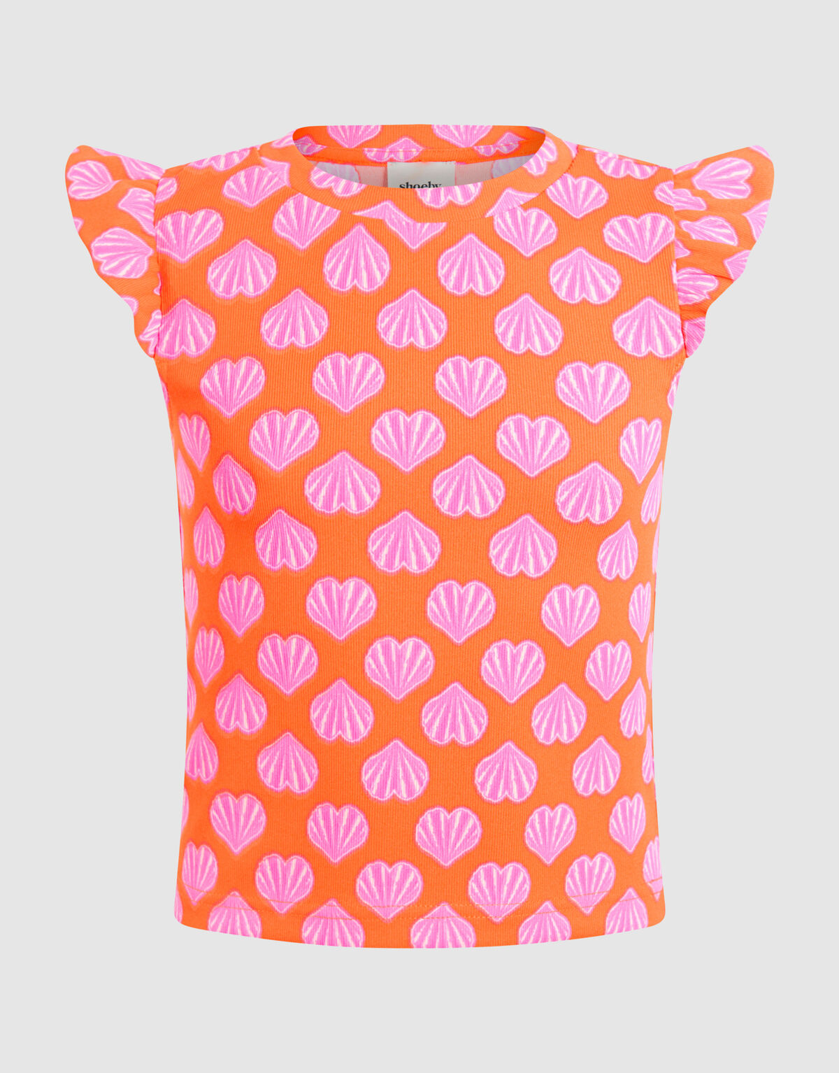 Muscheln R&uuml;schen-Top Orange SHOEBY GIRLS