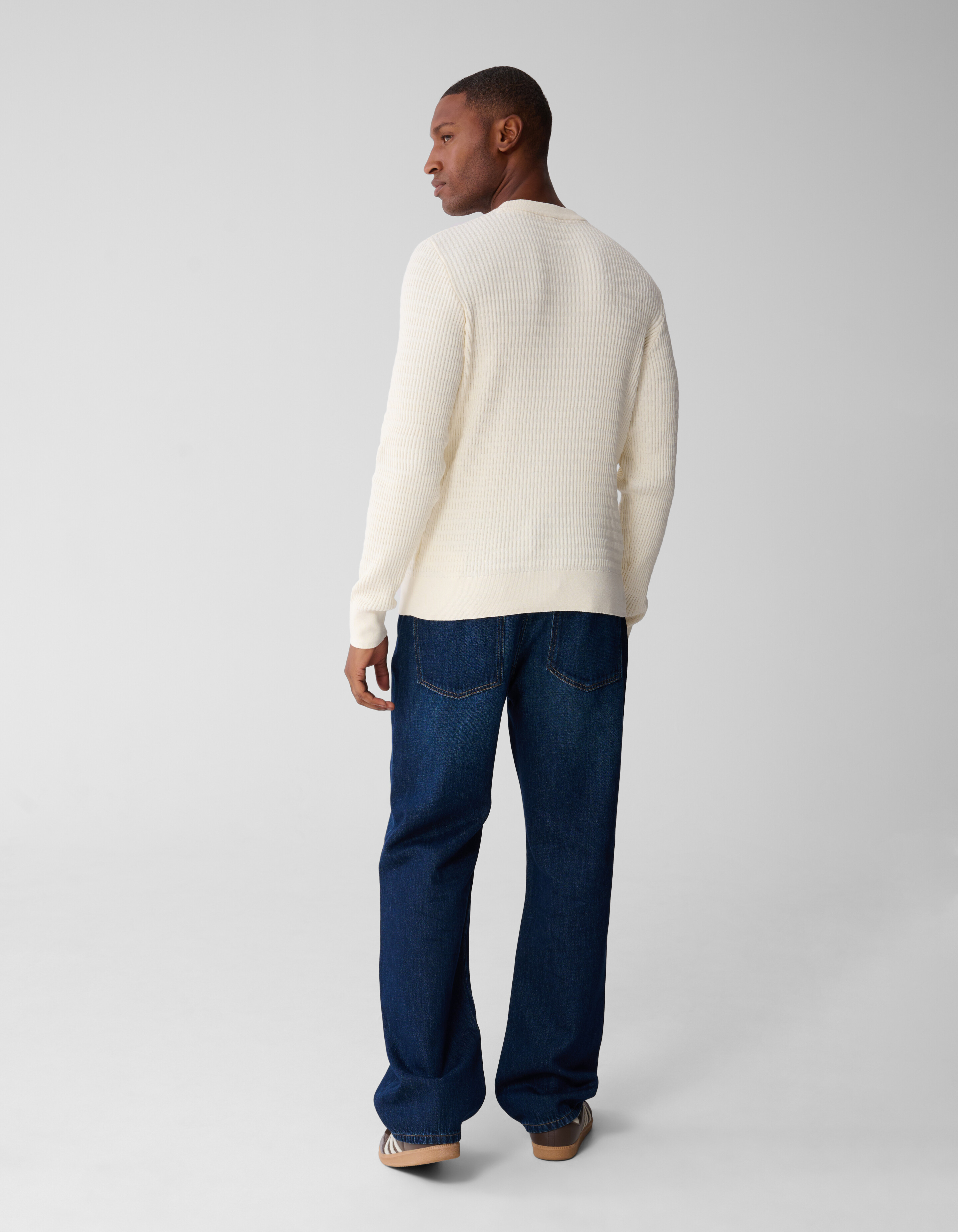 Strukturpullover gebrochenes Weiß SHOEBY MEN