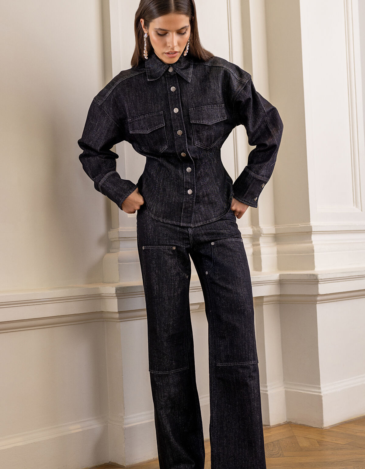 Gerade geschnittene Zimmermannsjeans Schwarz SHOEBY WOMEN