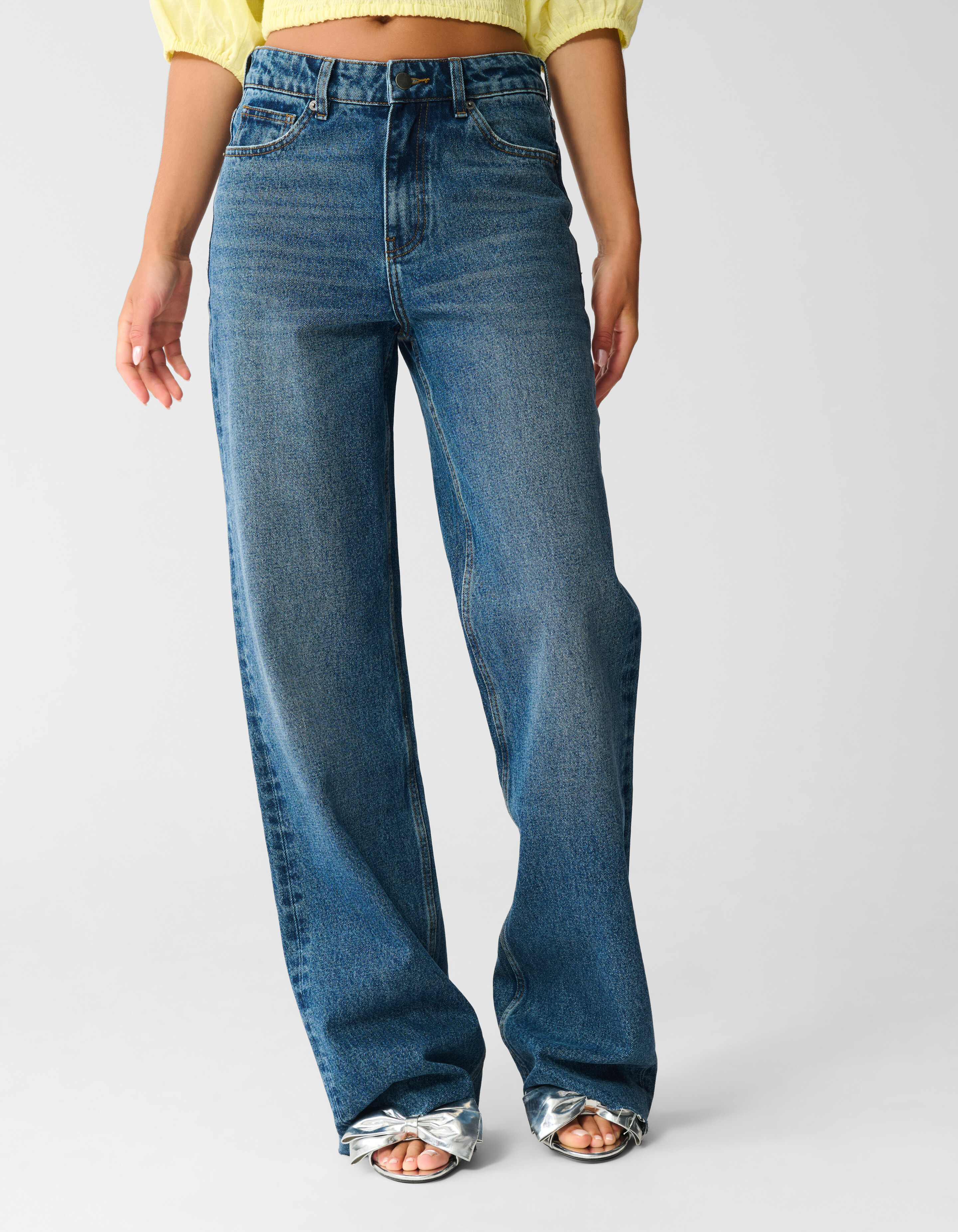 Weit geschnittene Jeans Extra Lang Dunkelblau SHOEBY WOMEN