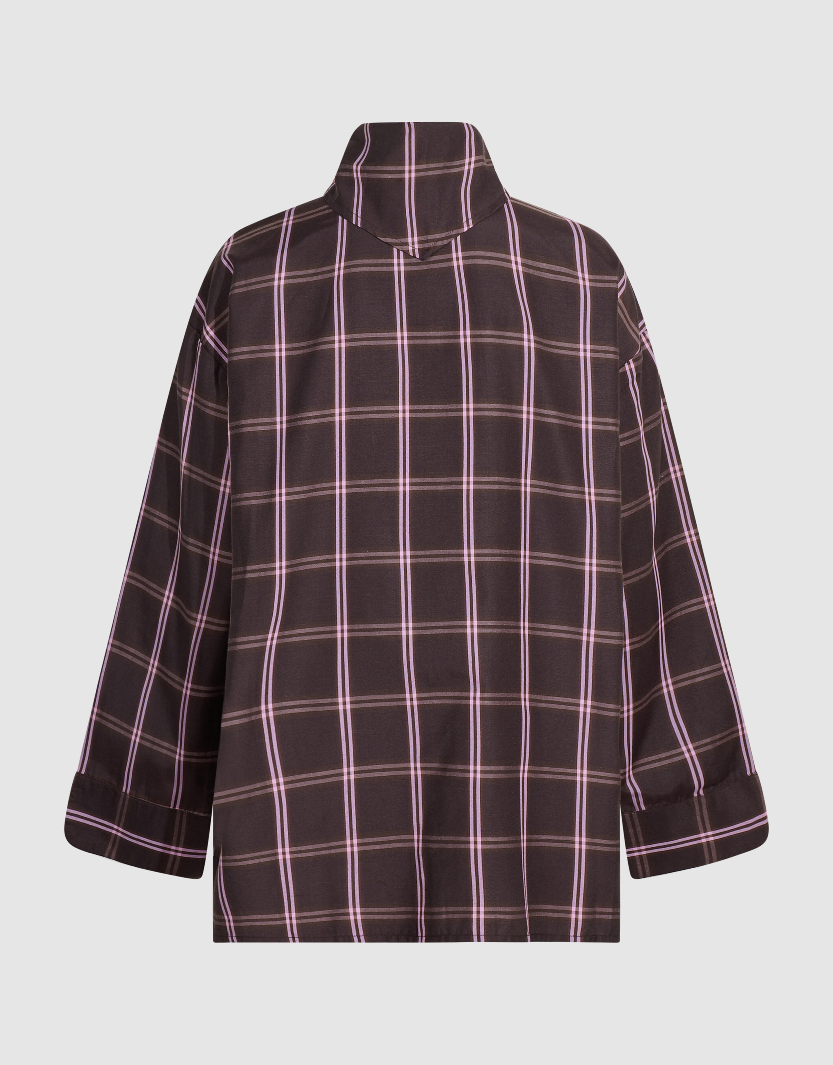 Oversized Ruiten Scarf Blouse Donkerbruin SHOEBY GIRLS