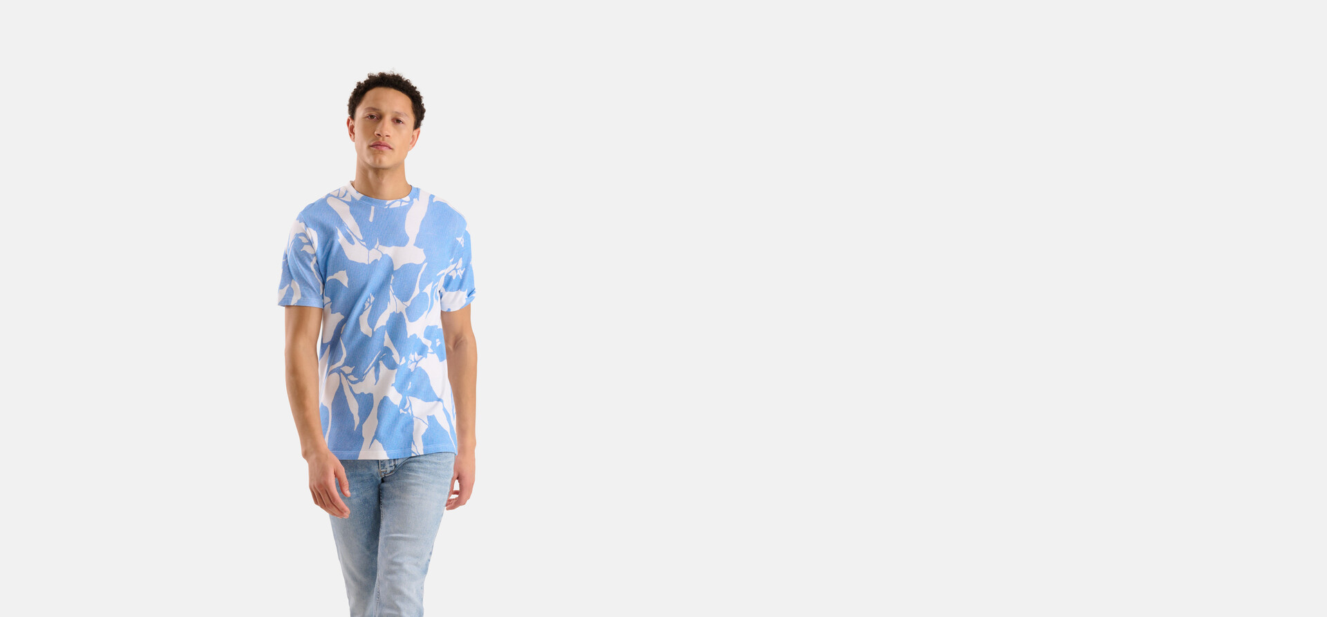 Wasserdruck-T-Shirt Blau SHOEBY MEN