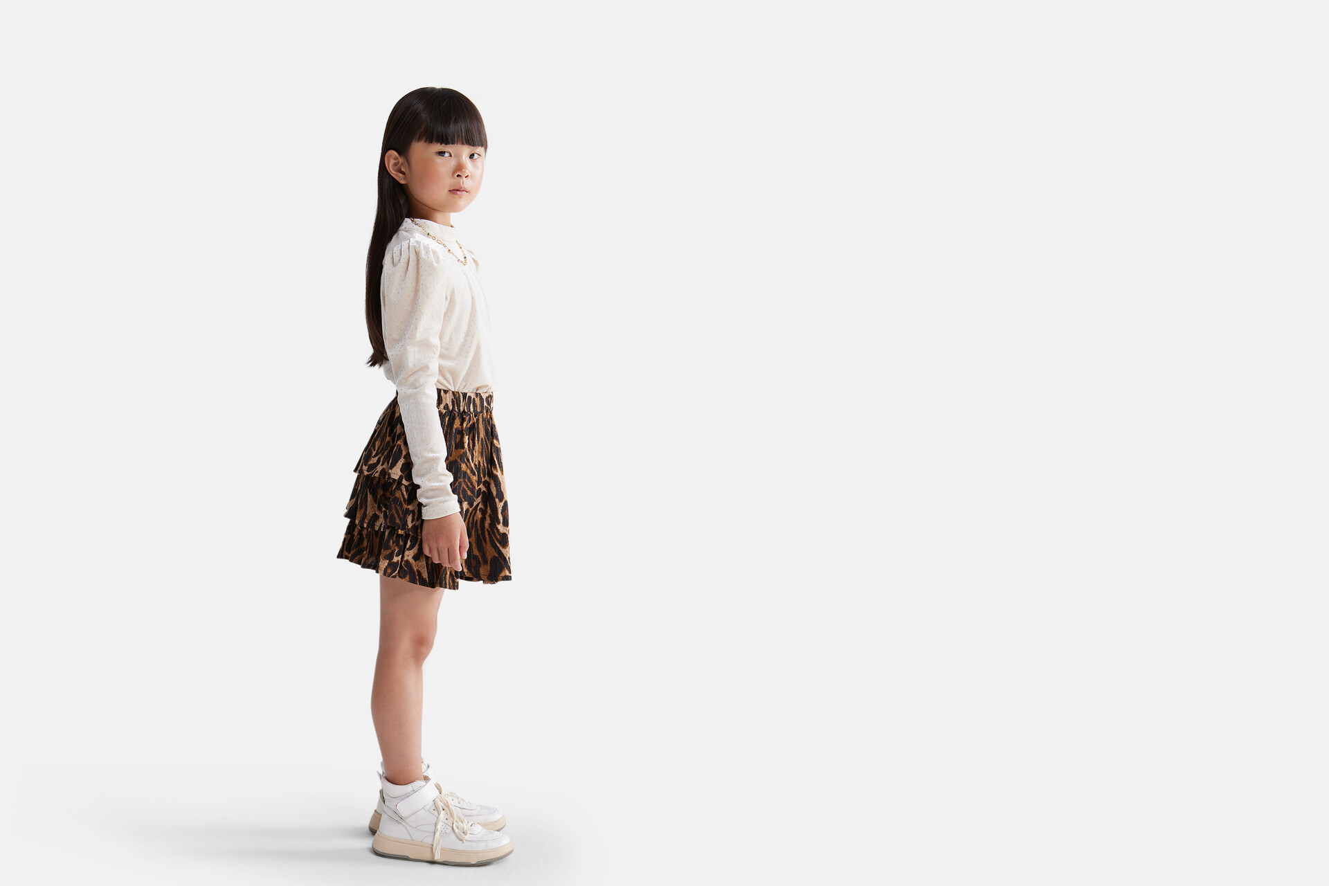 Cremefarbenes Glitzer-Top SHOEBY GIRLS